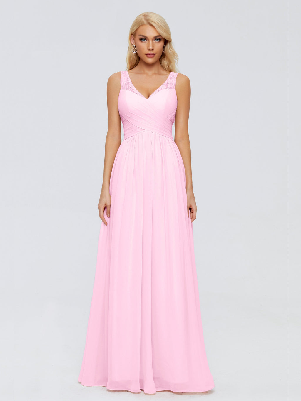 Kayla Straps Lace Chiffon Bridesmaid Dresses