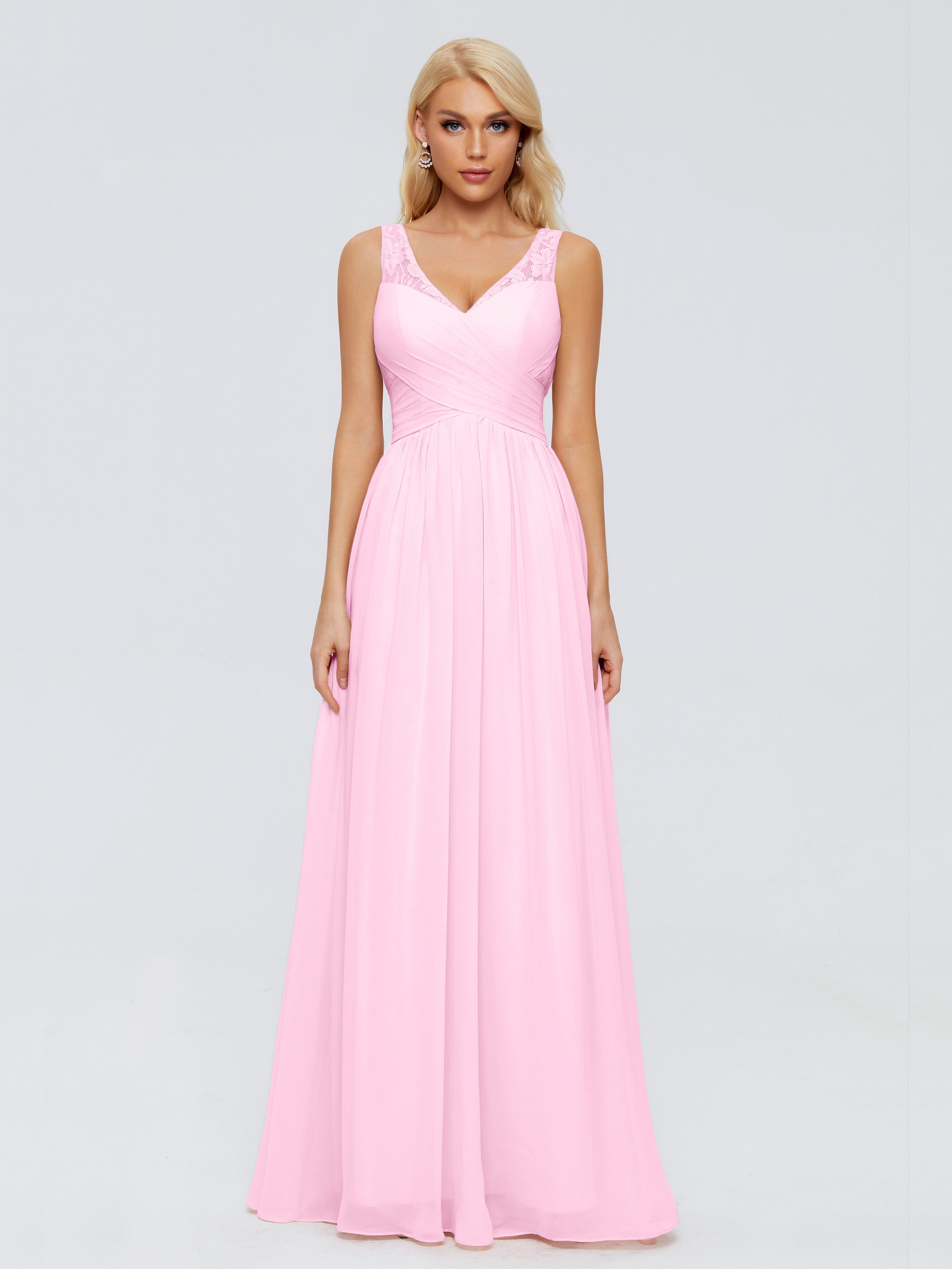 Kayla Straps Lace Chiffon Bridesmaid Dresses