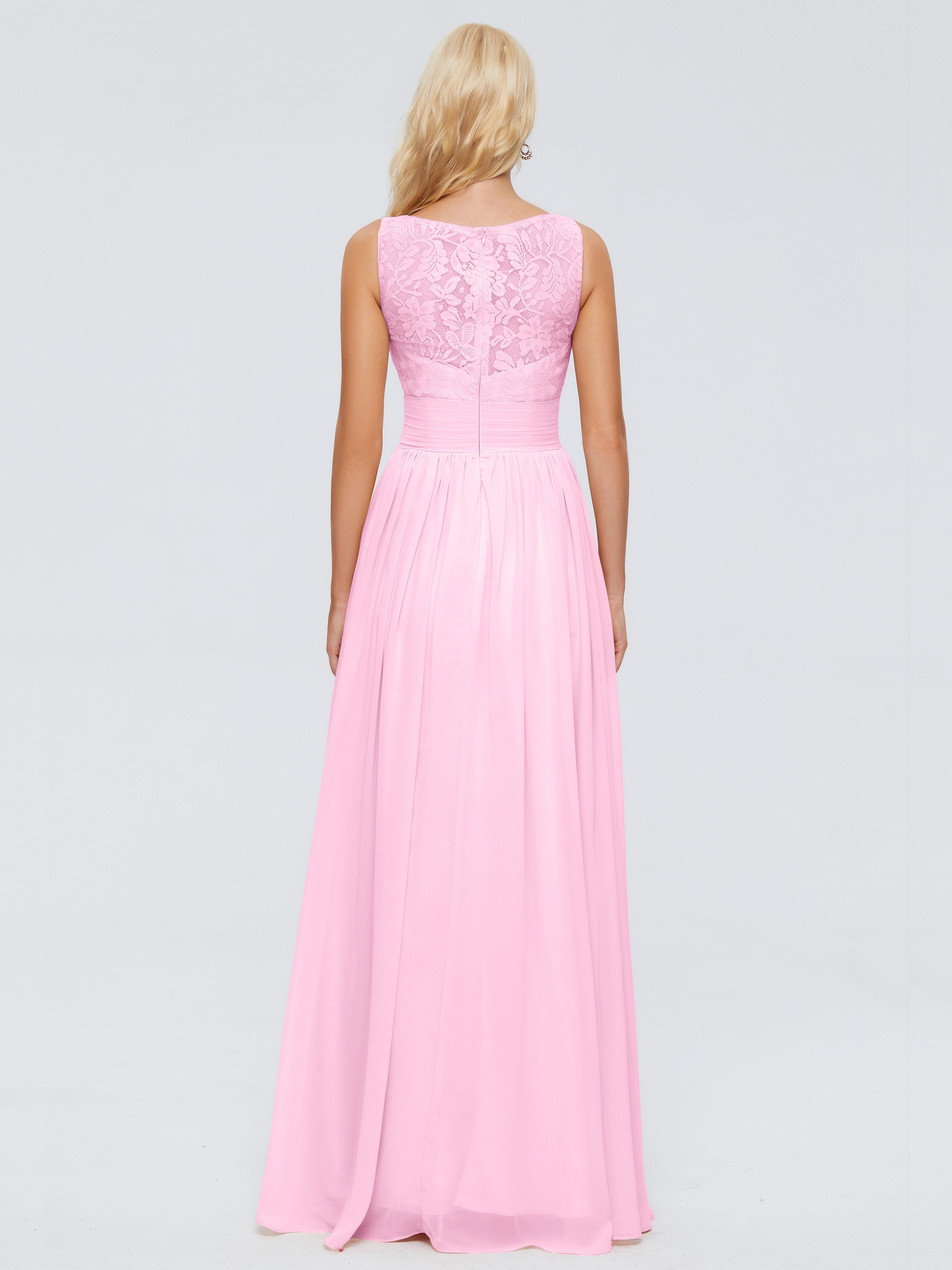 Kayla Straps Lace Chiffon Bridesmaid Dresses