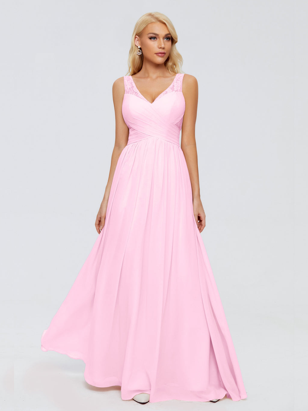 Kayla Straps Lace Chiffon Bridesmaid Dresses