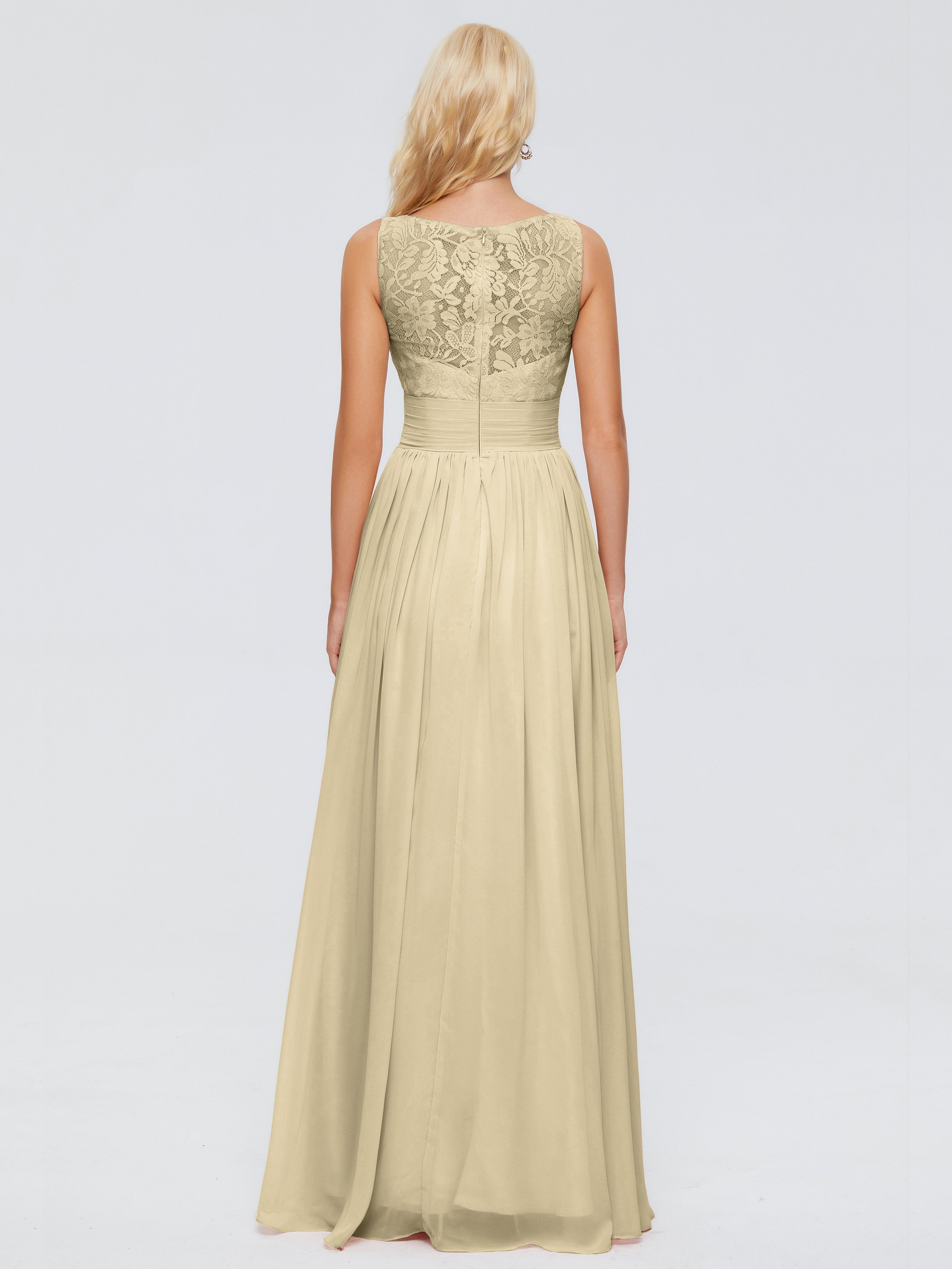 Kayla Straps Lace Chiffon Bridesmaid Dresses