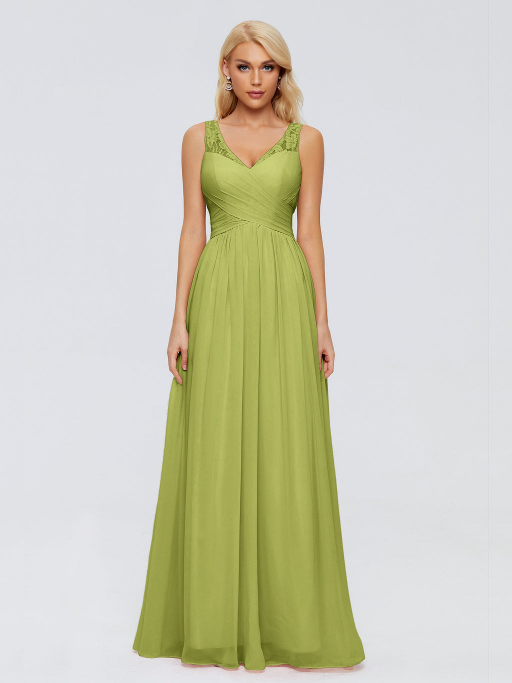Kayla Straps Lace Chiffon Bridesmaid Dresses