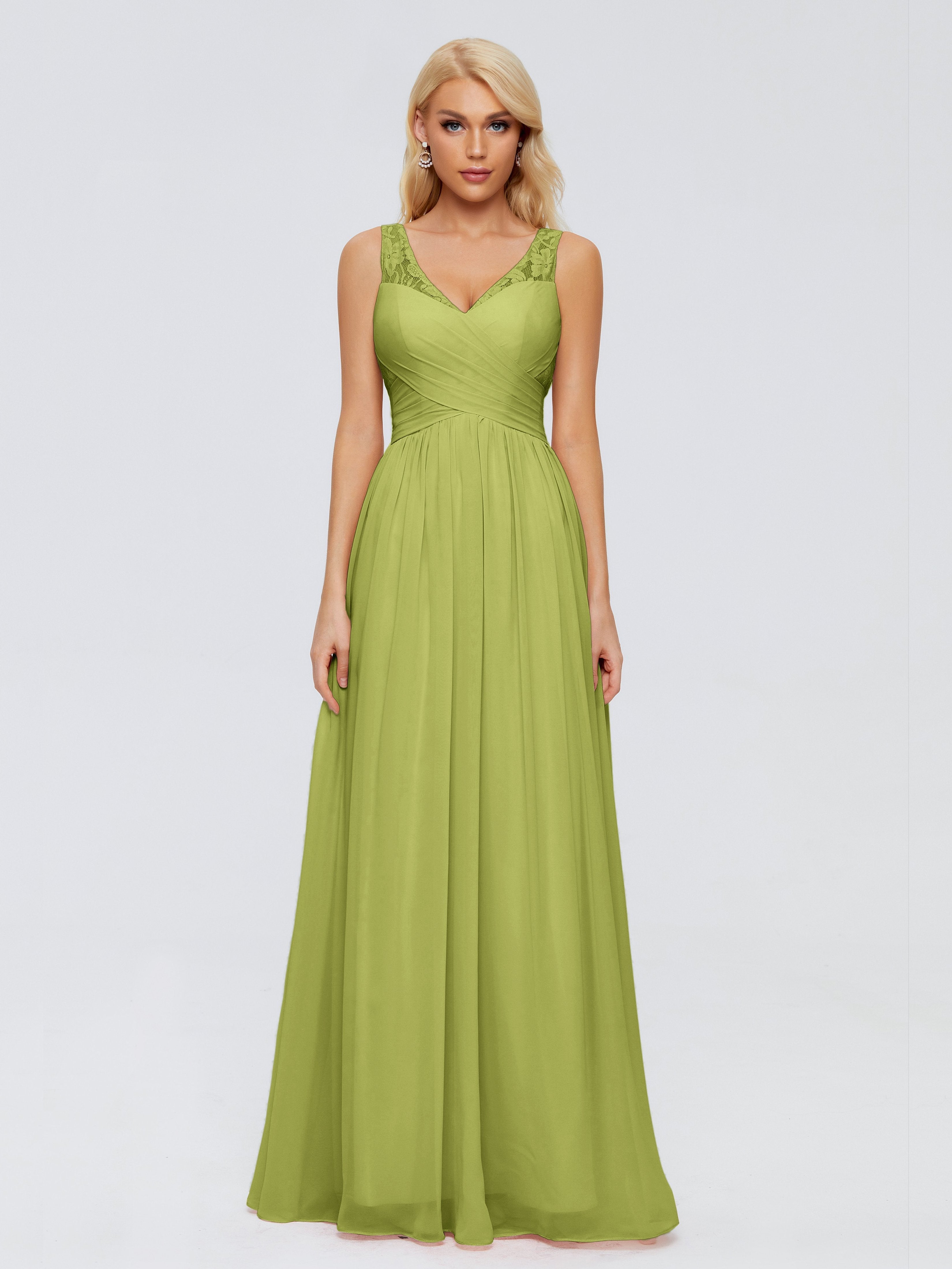 Kayla Straps Lace Chiffon Bridesmaid Dresses