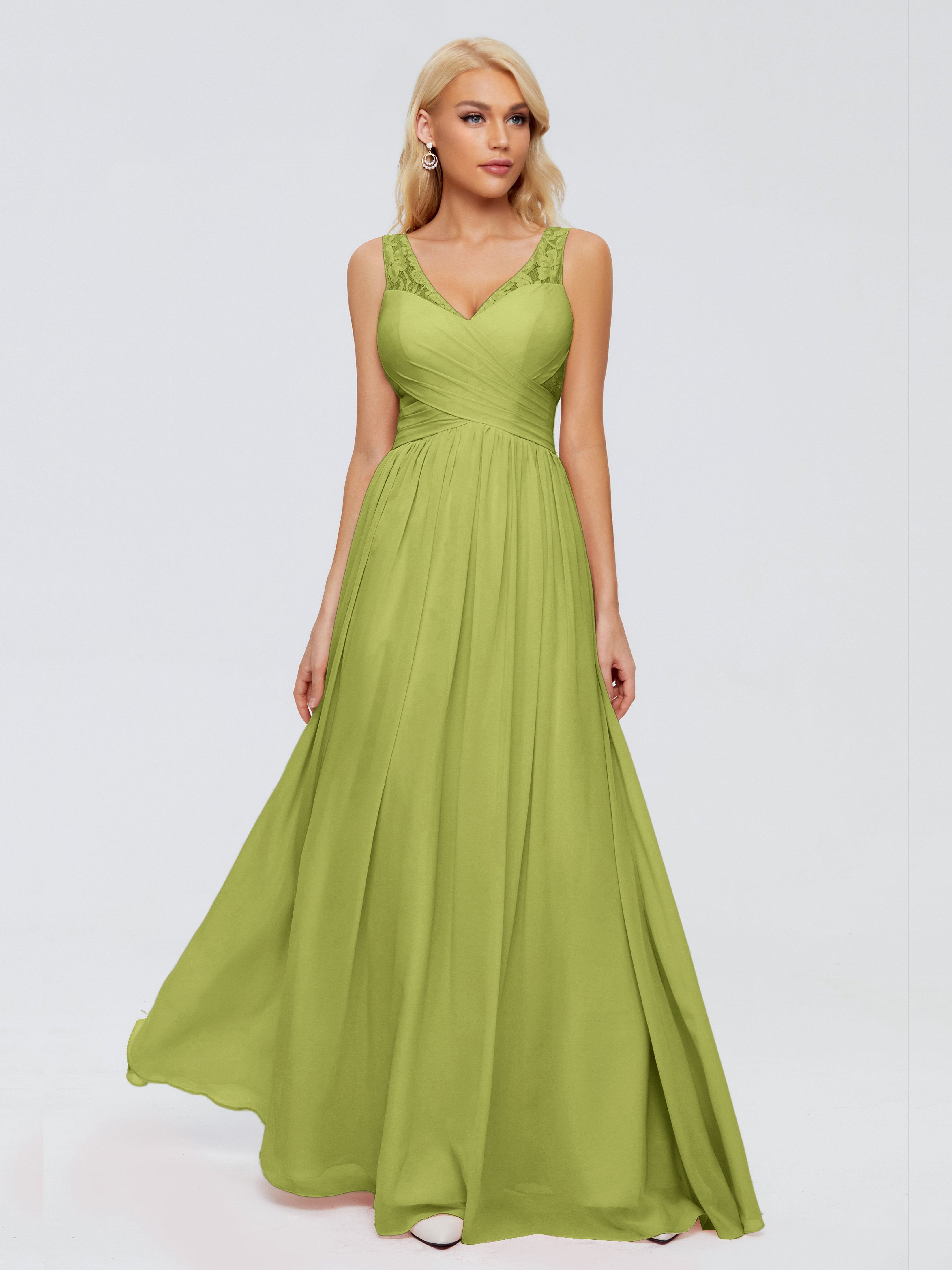 Kayla Straps Lace Chiffon Bridesmaid Dresses