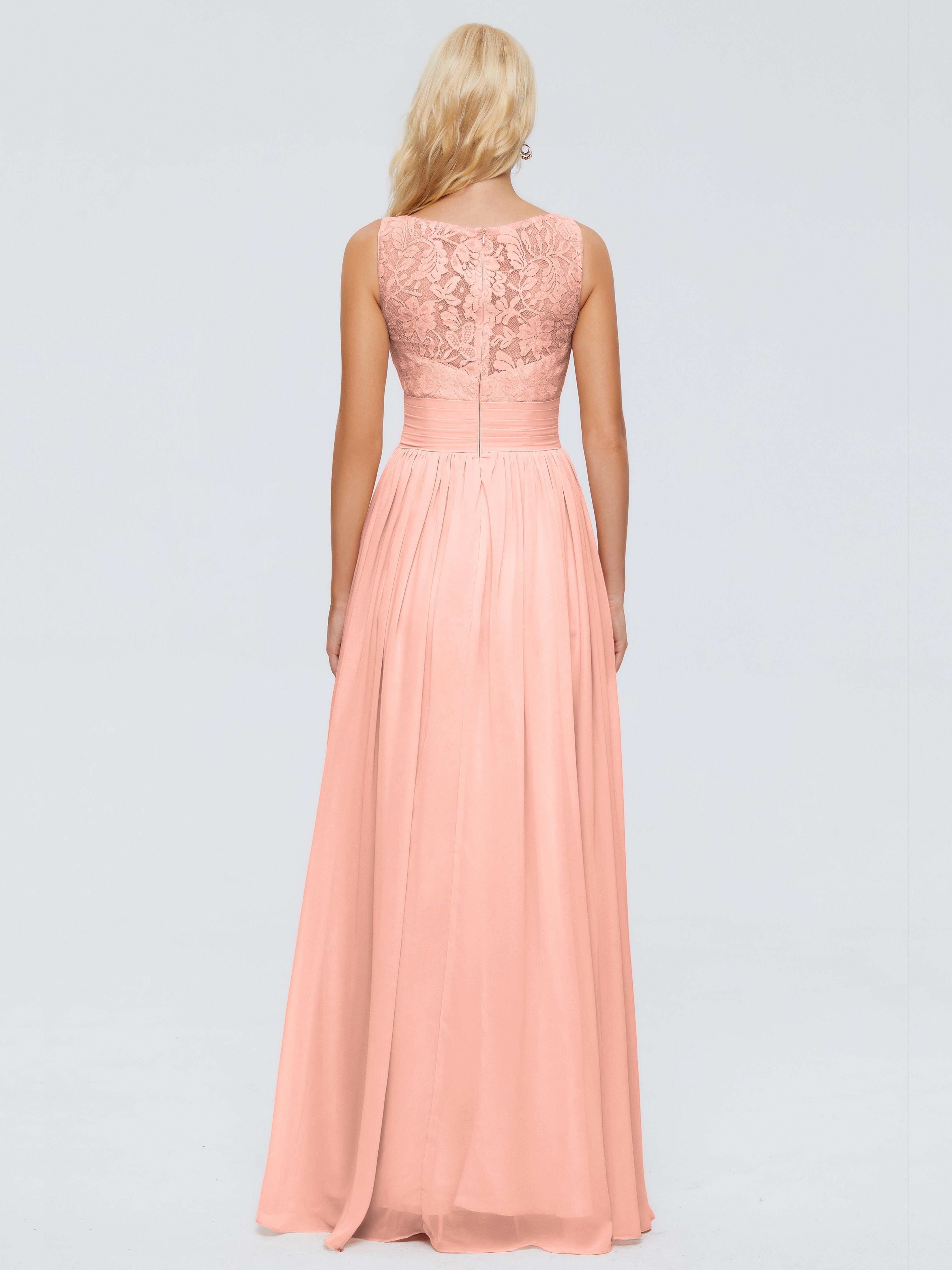 Kayla Straps Lace Chiffon Bridesmaid Dresses