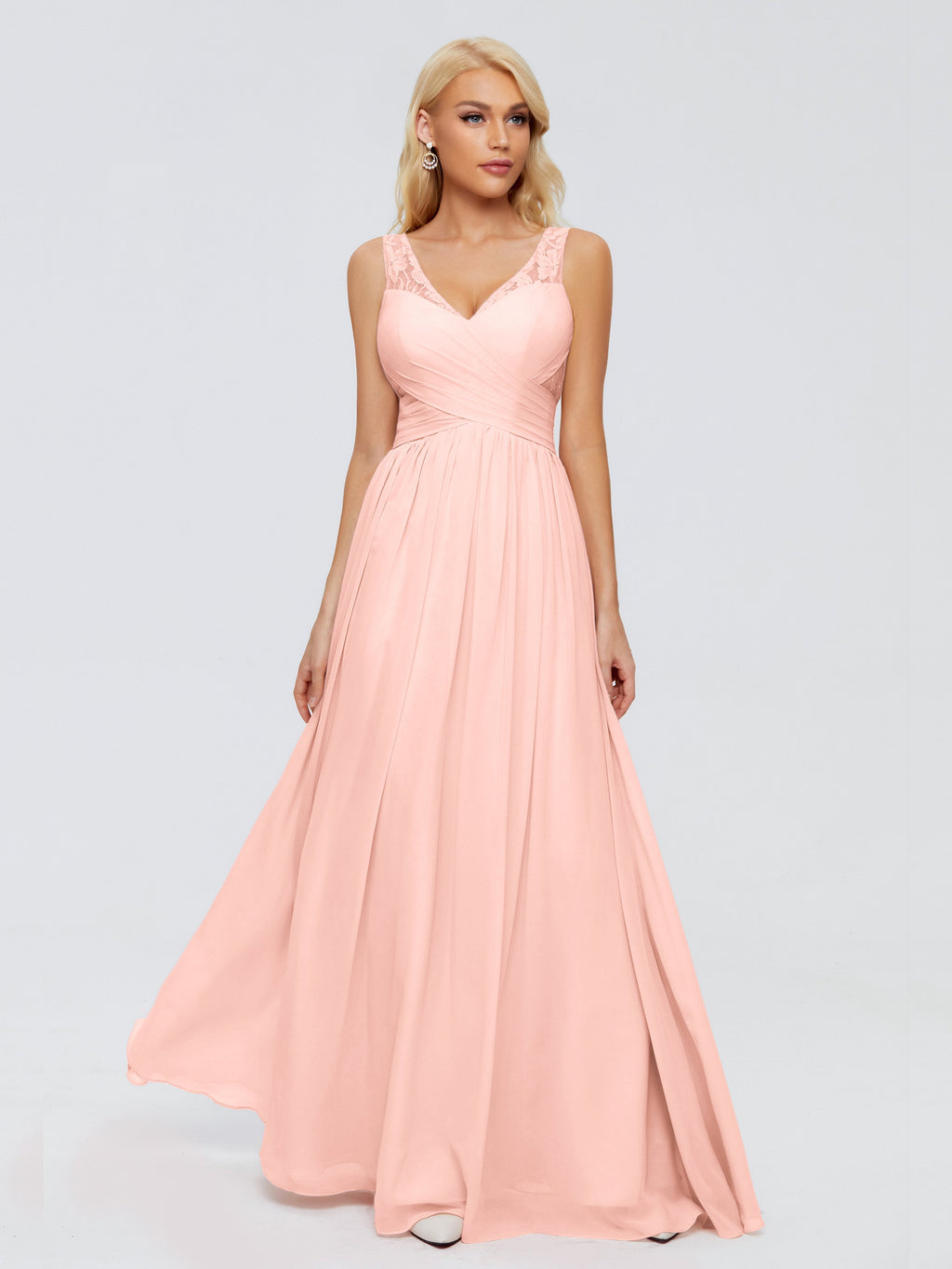 Kayla Straps Lace Chiffon Bridesmaid Dresses