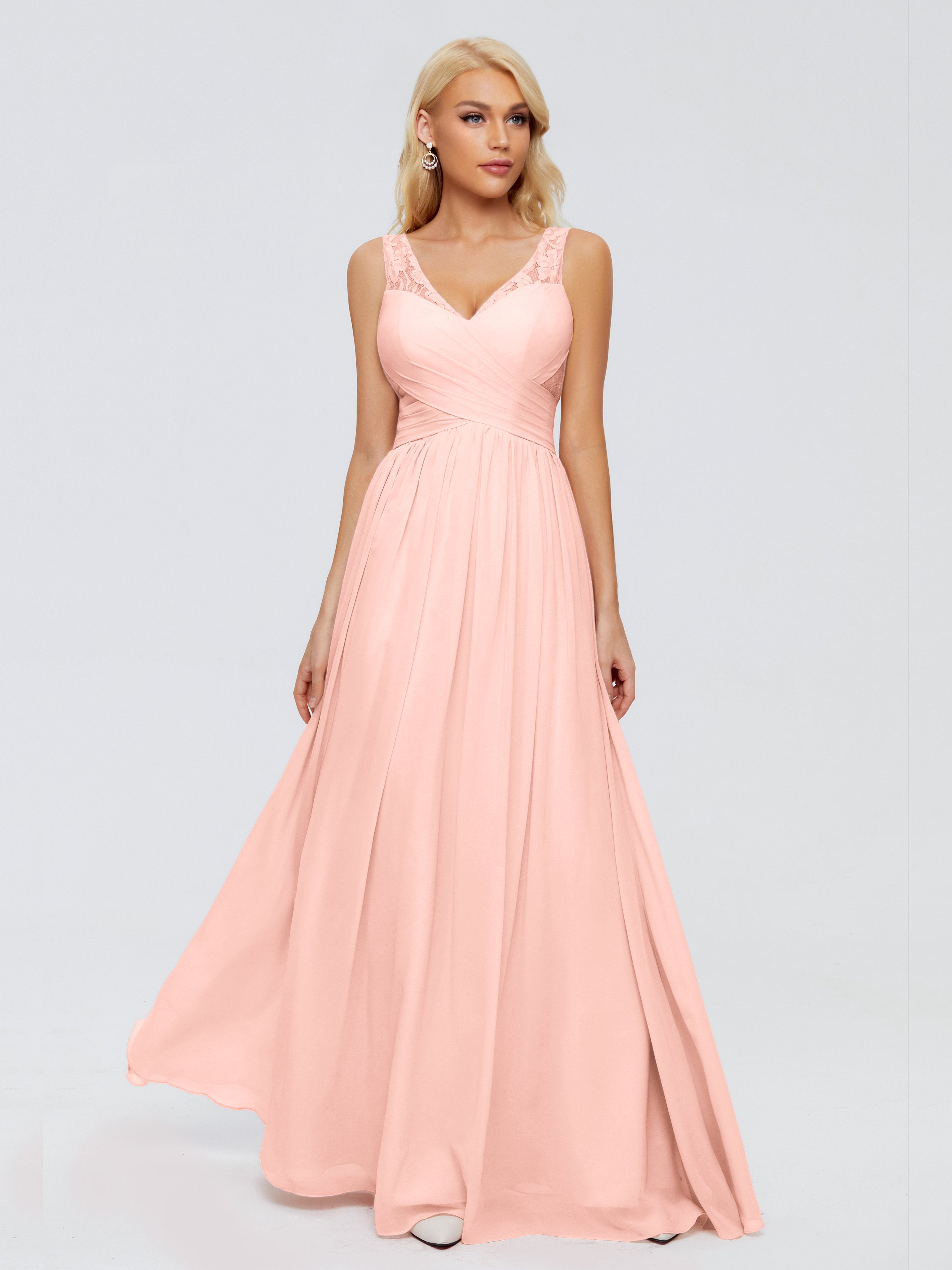 Kayla Straps Lace Chiffon Bridesmaid Dresses