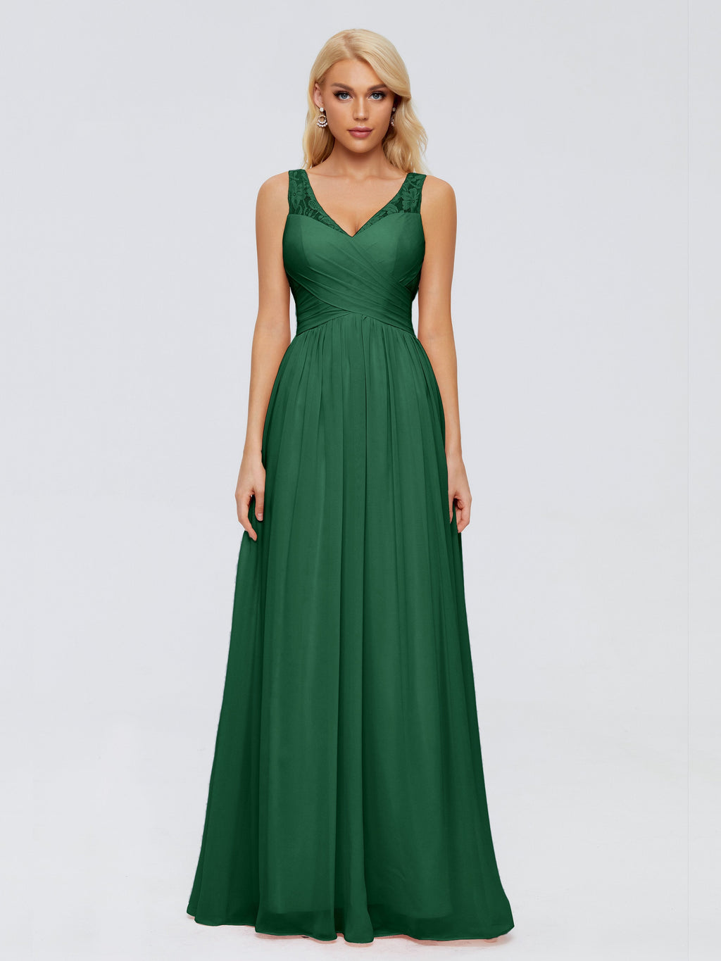 Kayla Straps Lace Chiffon Bridesmaid Dresses