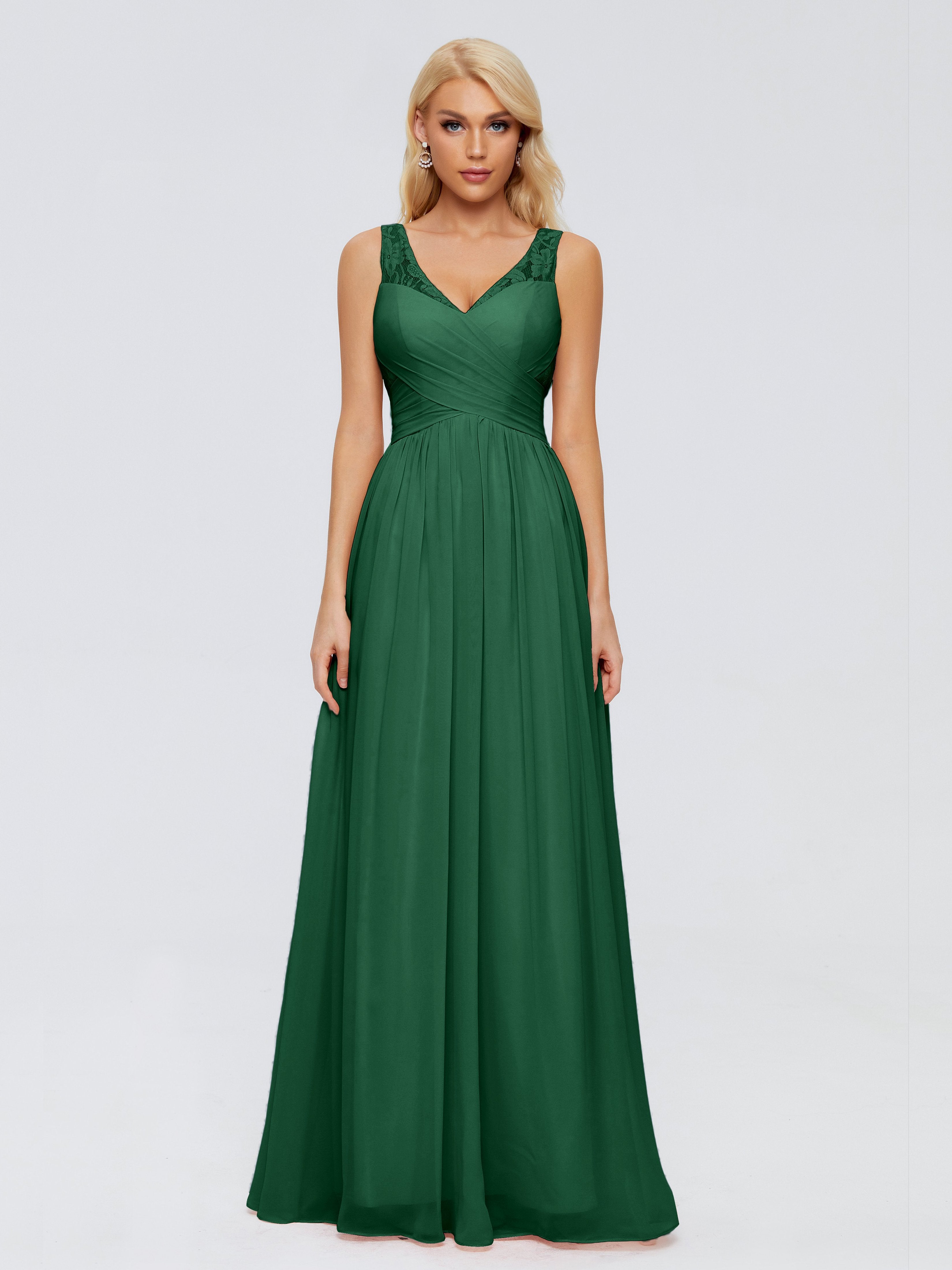 Kayla Straps Lace Chiffon Bridesmaid Dresses