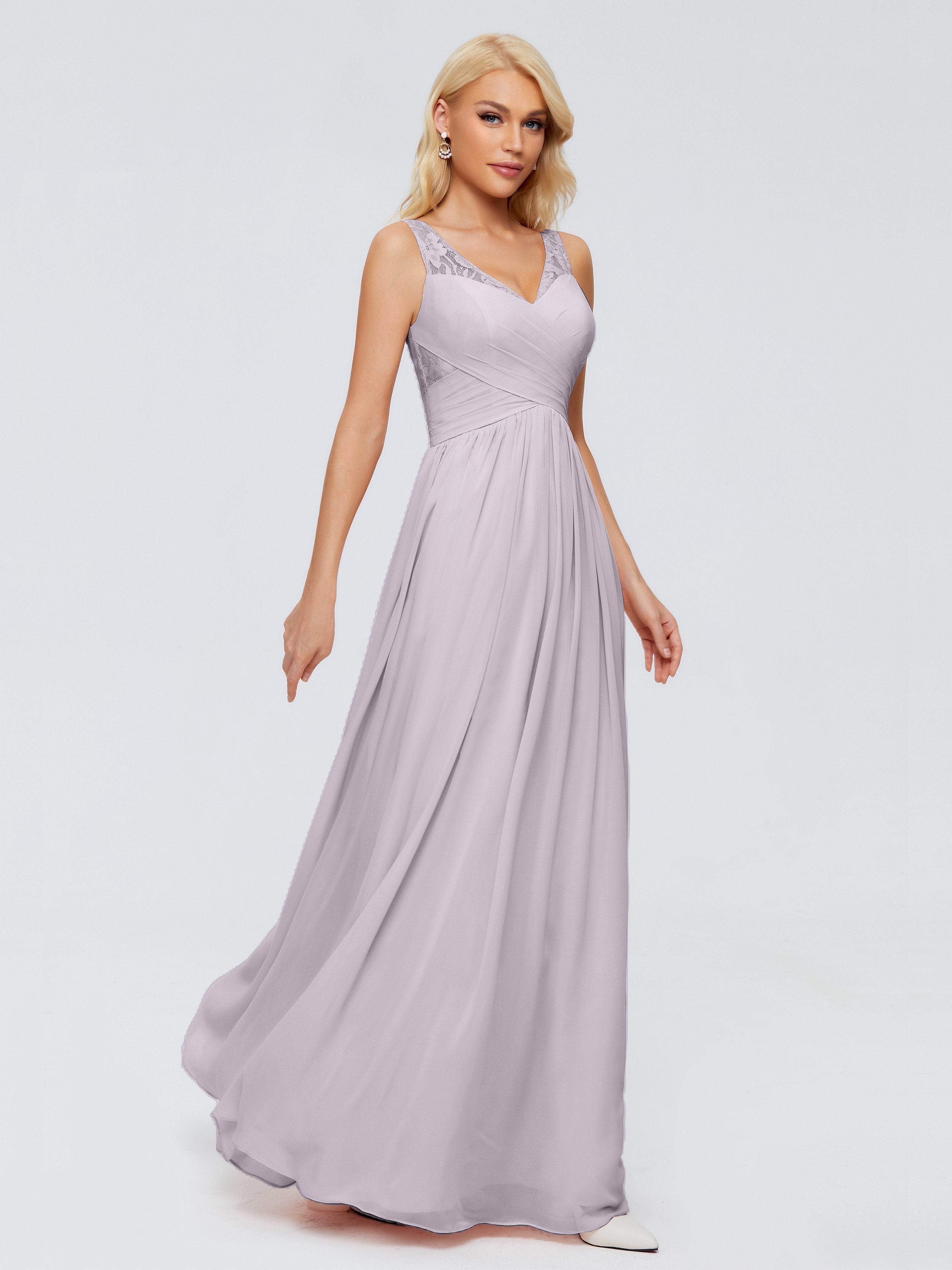 Kayla Straps Lace Chiffon Bridesmaid Dresses
