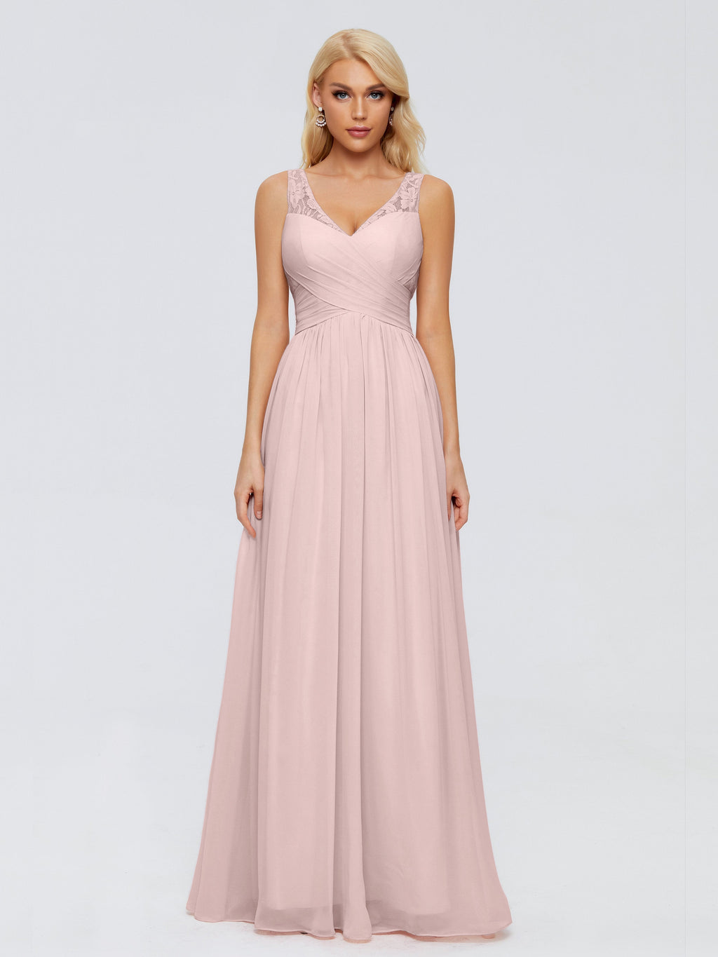 Kayla Straps Lace Chiffon Bridesmaid Dresses