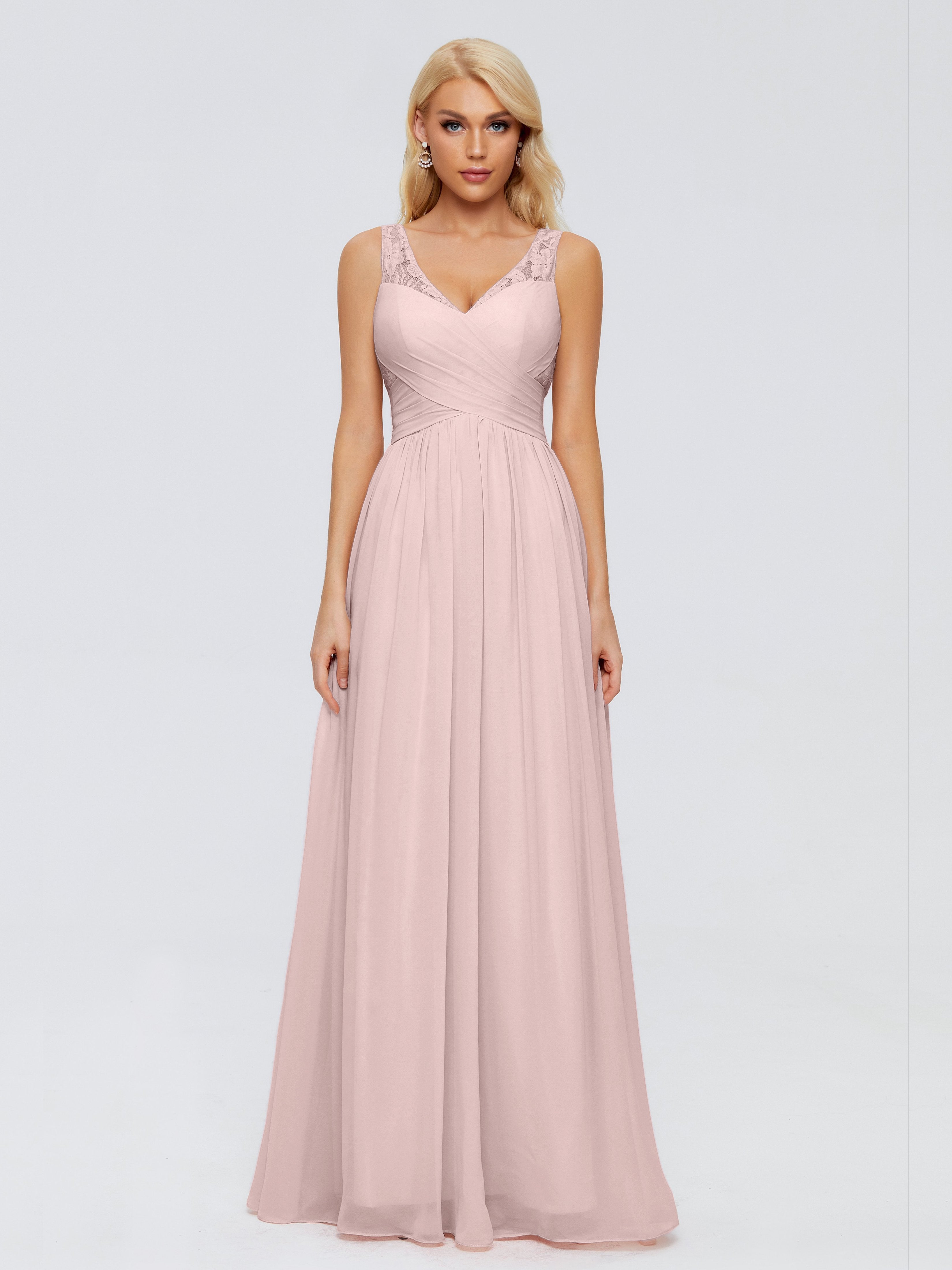 Kayla Straps Lace Chiffon Bridesmaid Dresses