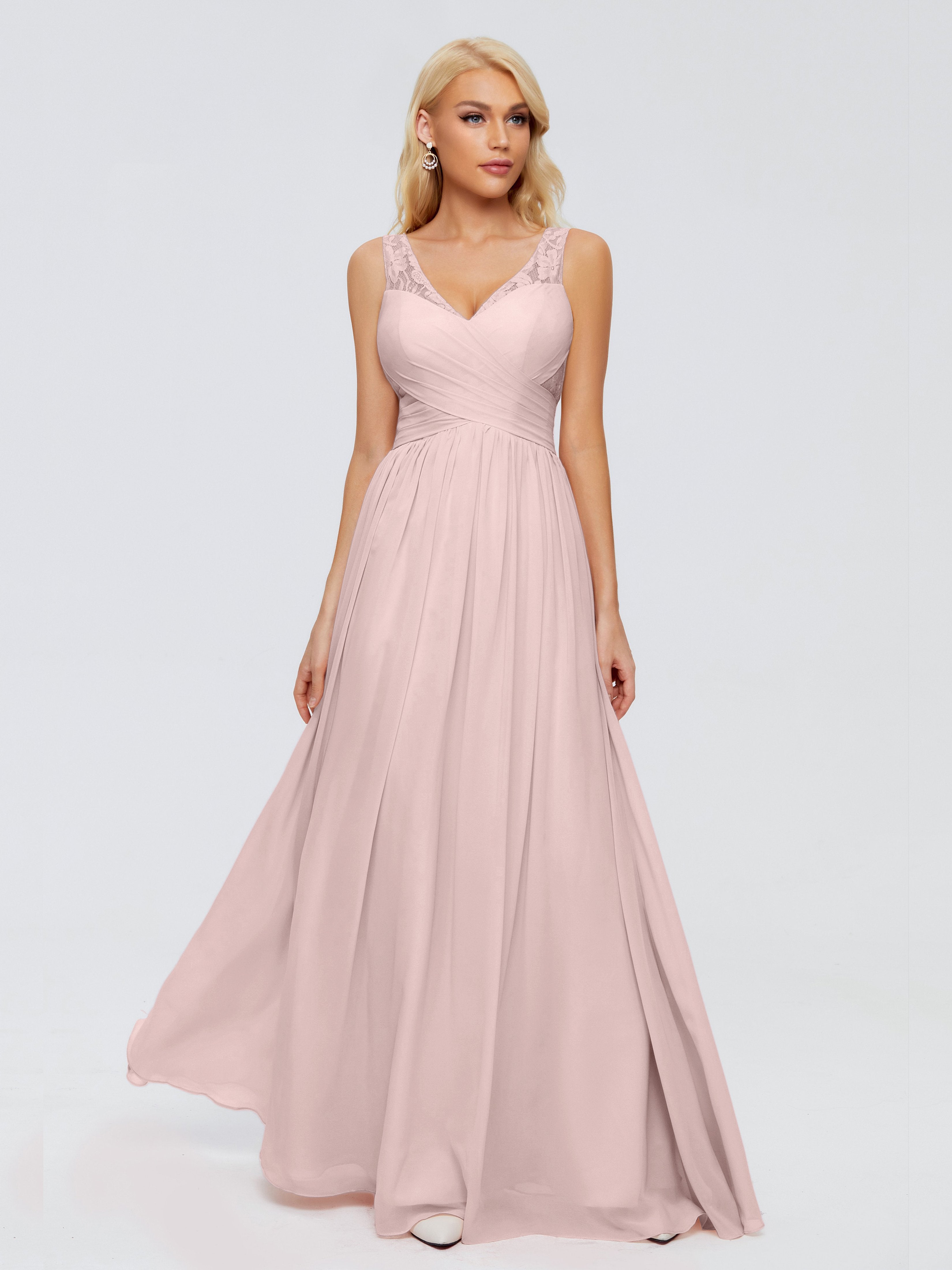 Kayla Straps Lace Chiffon Bridesmaid Dresses