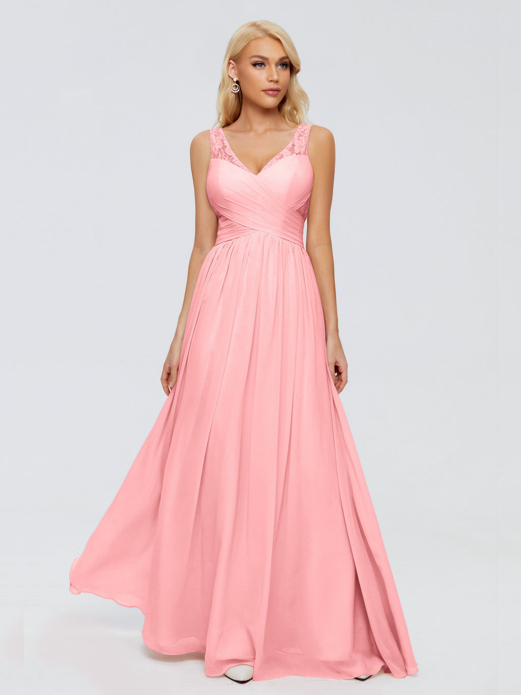 Kayla Straps Lace Chiffon Bridesmaid Dresses