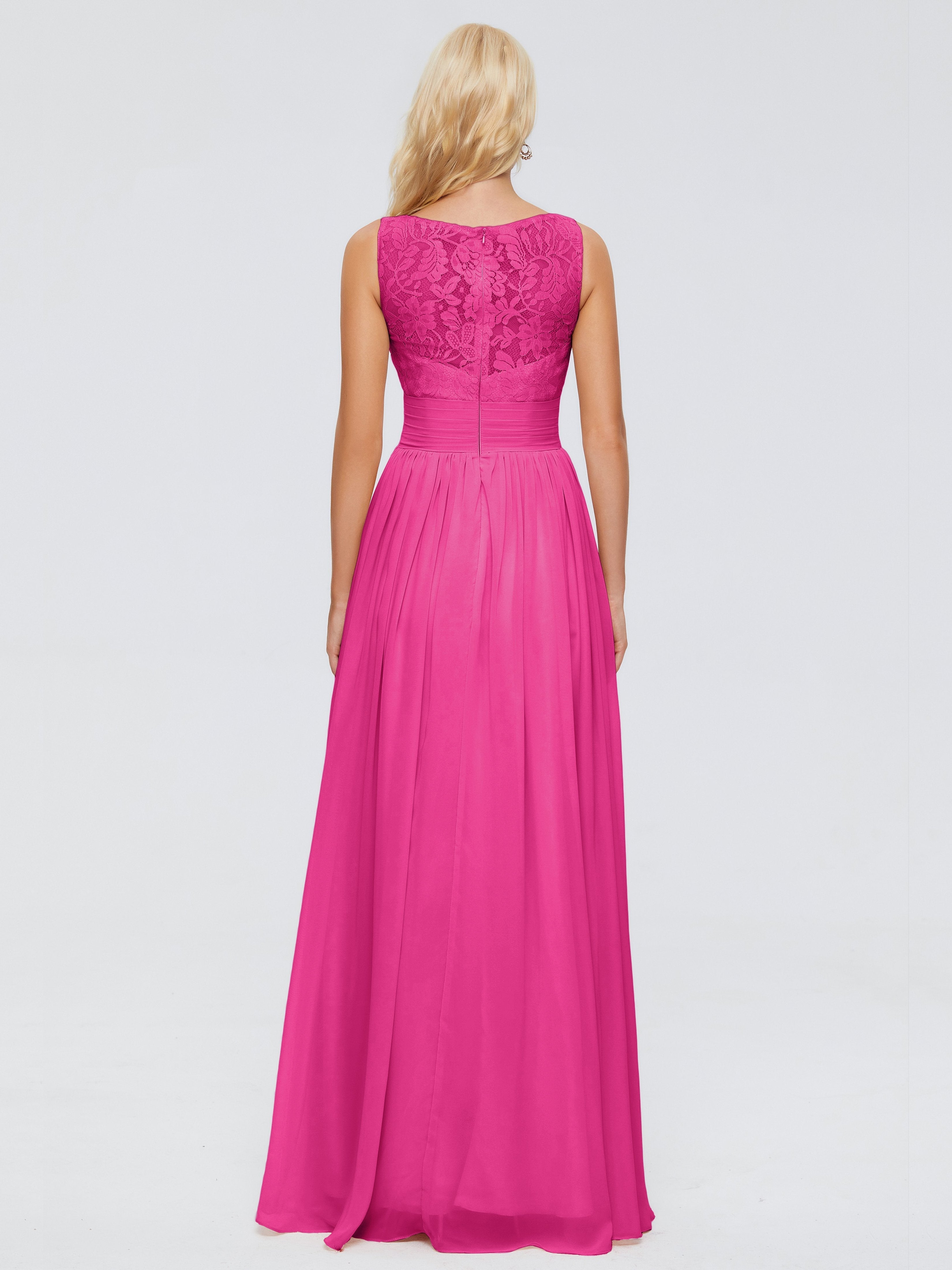 Kayla Straps Lace Chiffon Bridesmaid Dresses