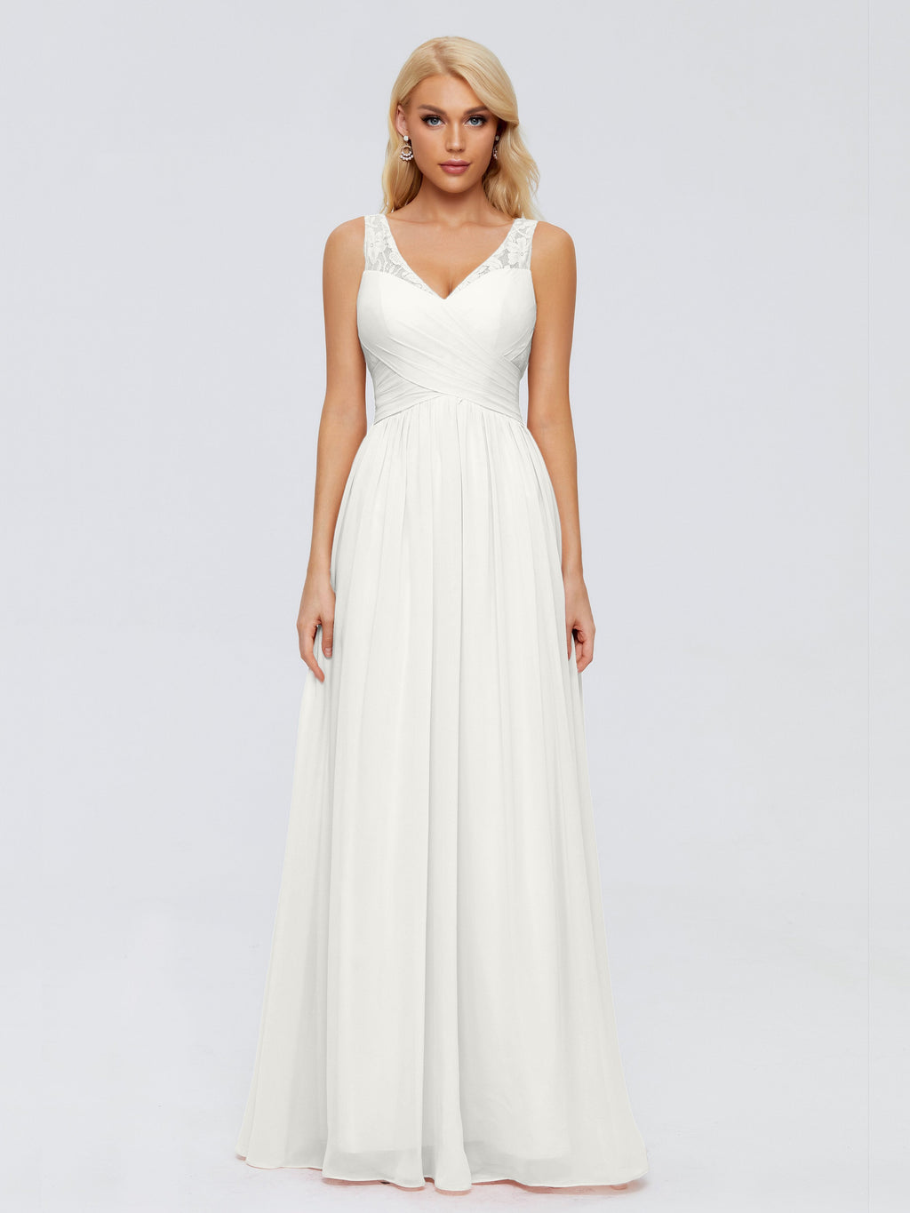 Kayla Straps Lace Chiffon Bridesmaid Dresses