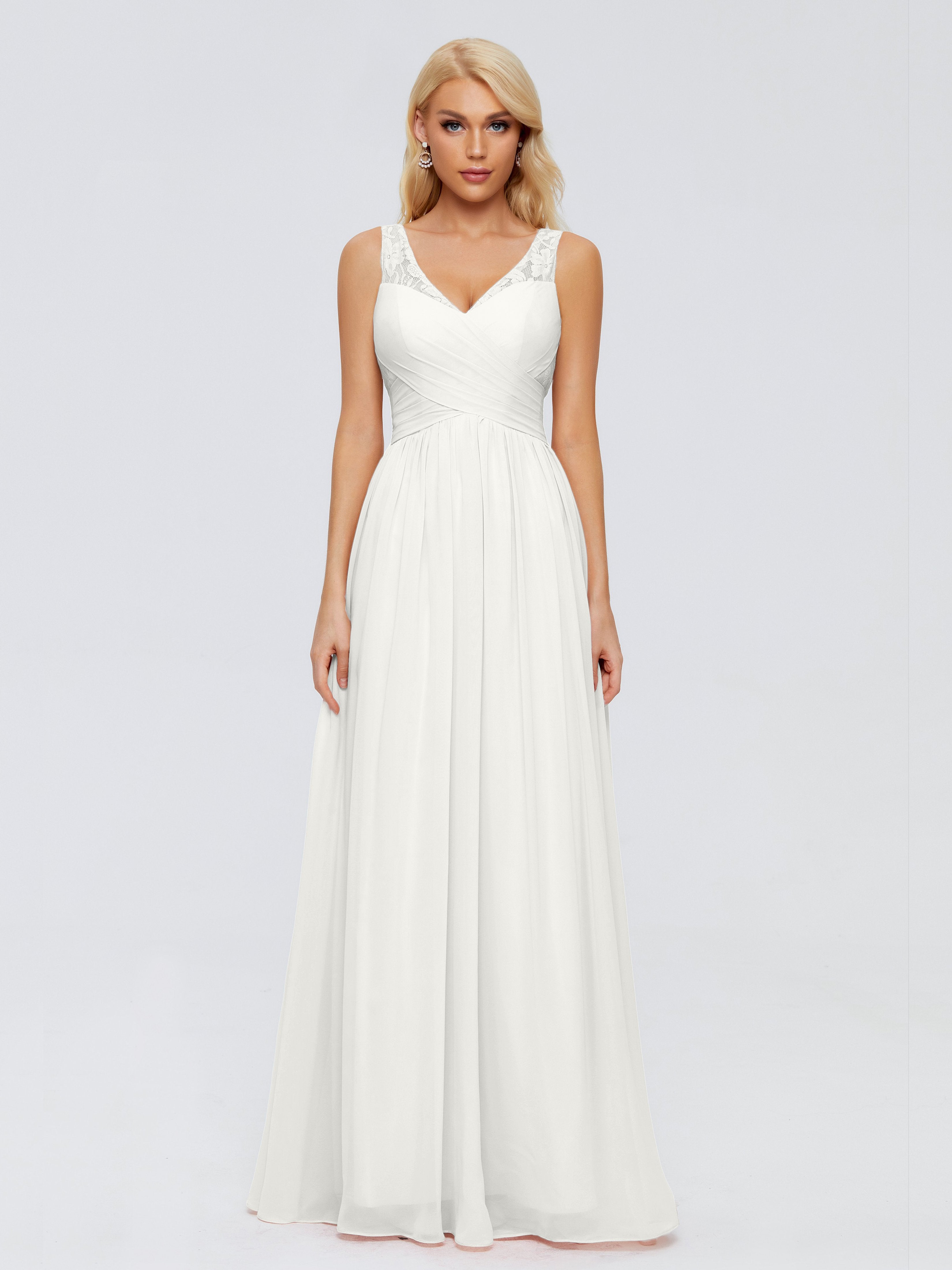 Kayla Straps Lace Chiffon Bridesmaid Dresses