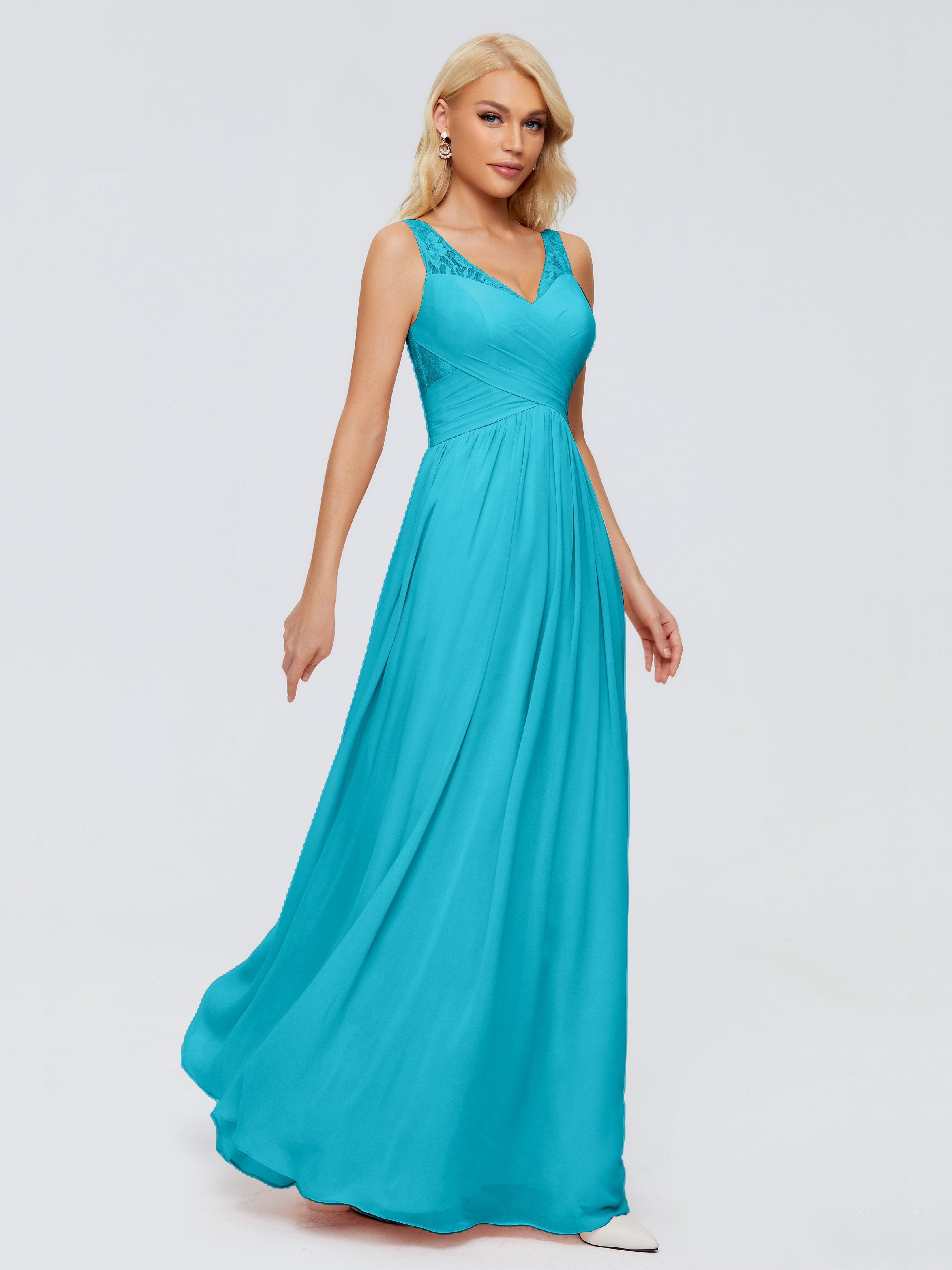 Kayla Straps Lace Chiffon Bridesmaid Dresses