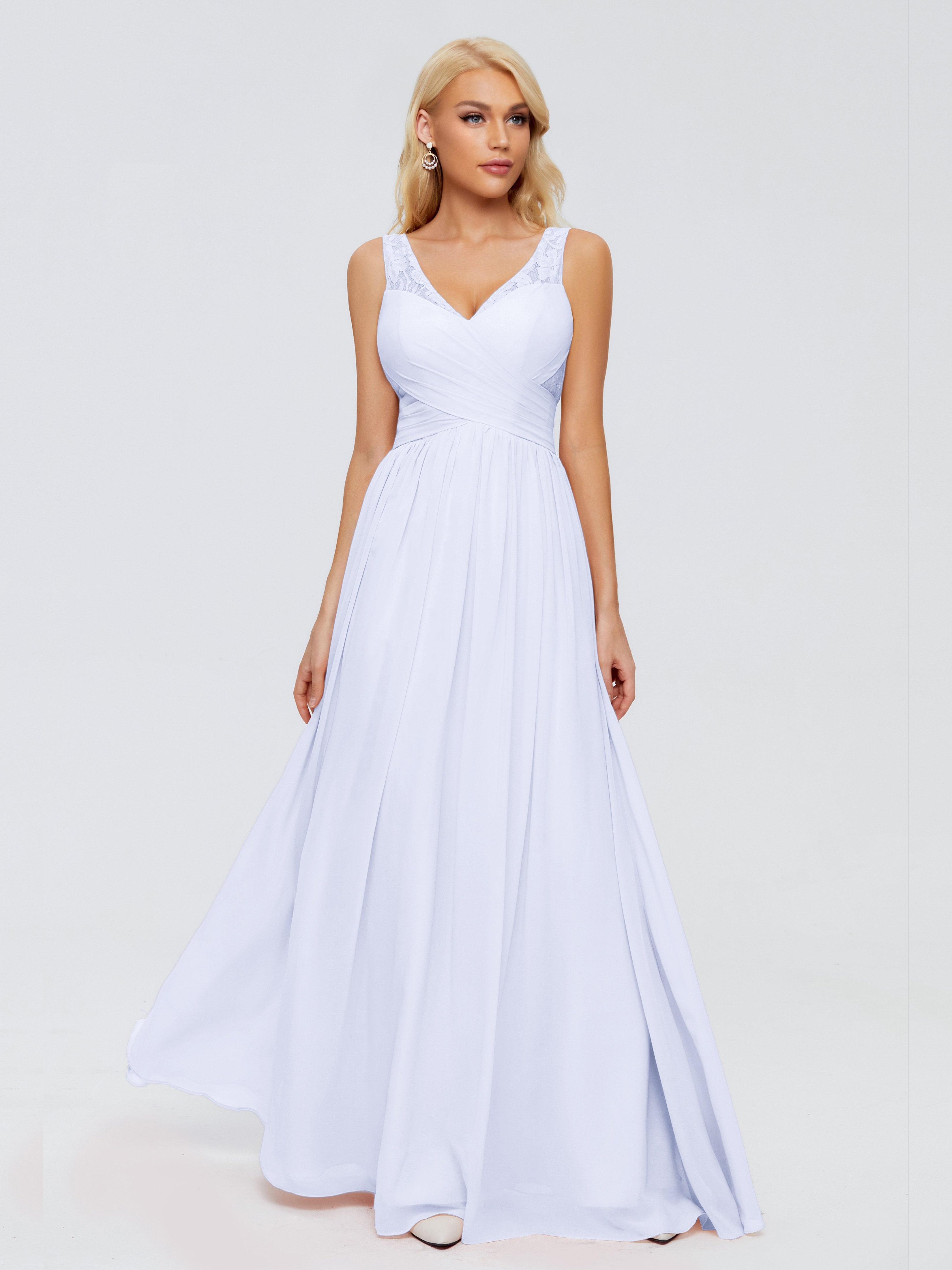 Kayla Straps Lace Chiffon Bridesmaid Dresses