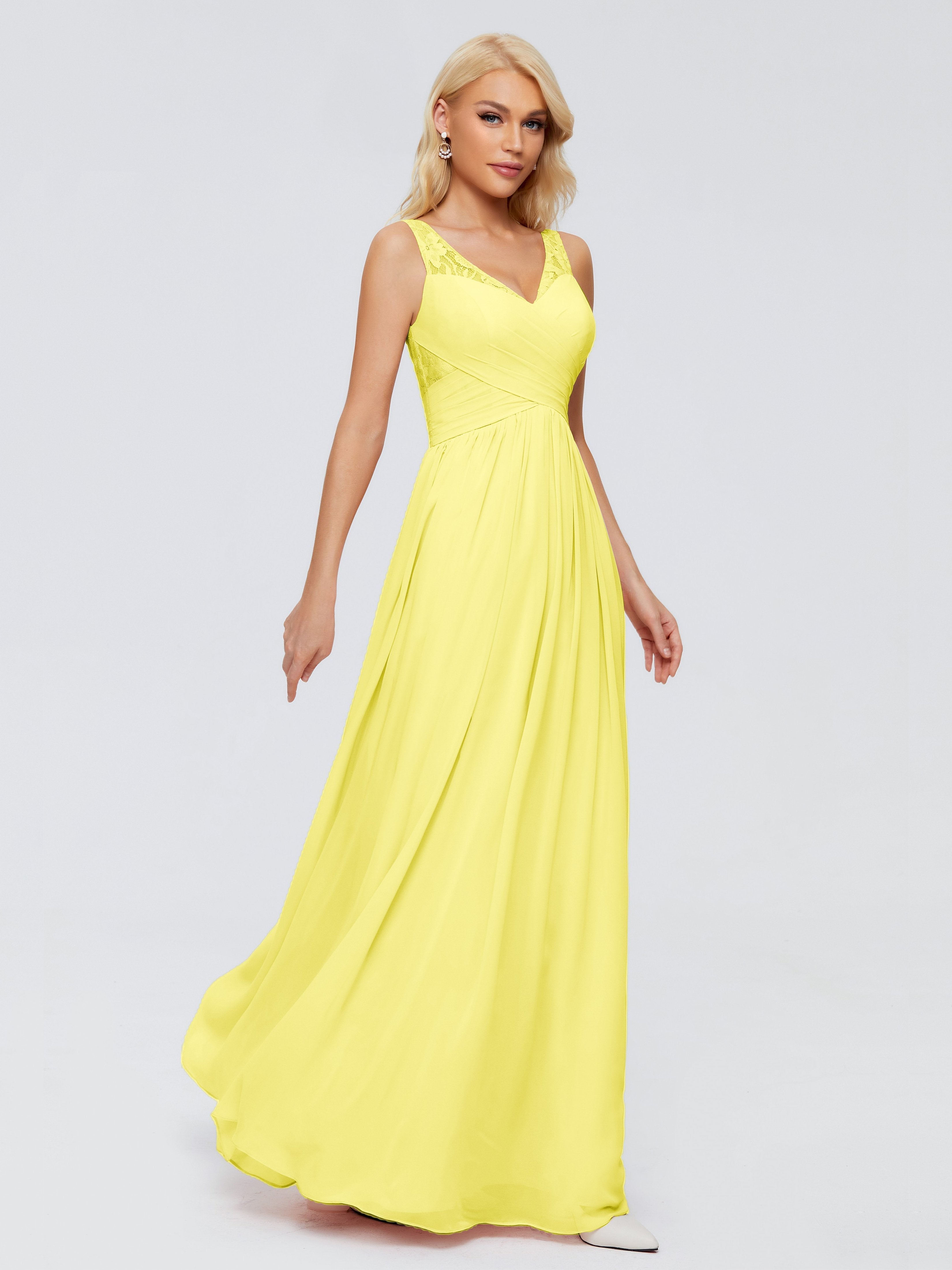 Kayla Straps Lace Chiffon Bridesmaid Dresses