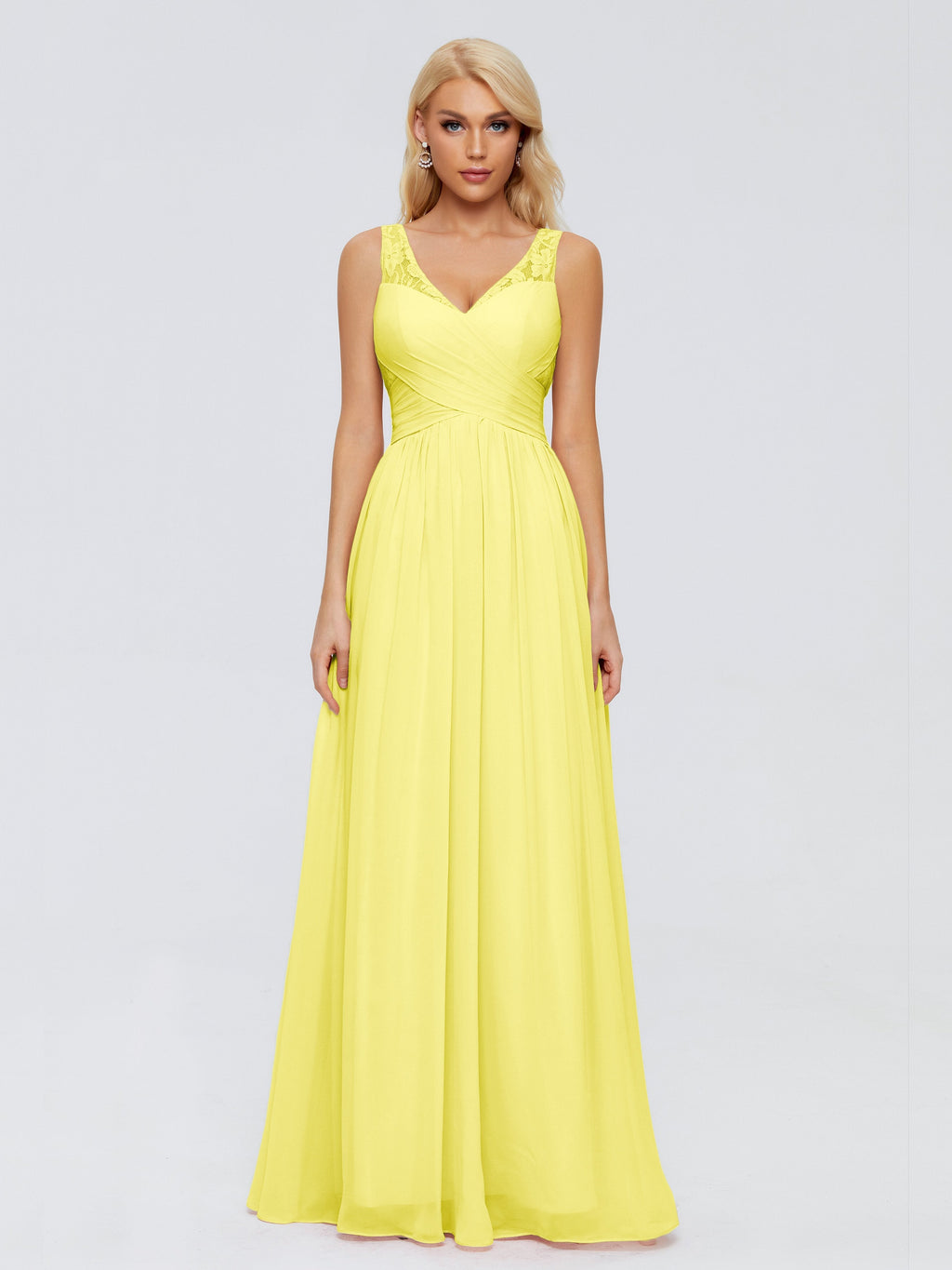 Kayla Straps Lace Chiffon Bridesmaid Dresses