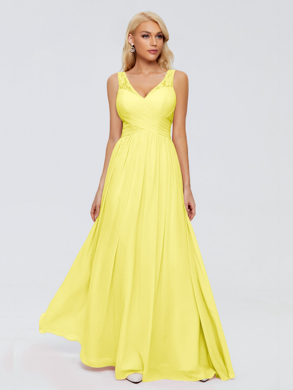 Kayla Straps Lace Chiffon Bridesmaid Dresses