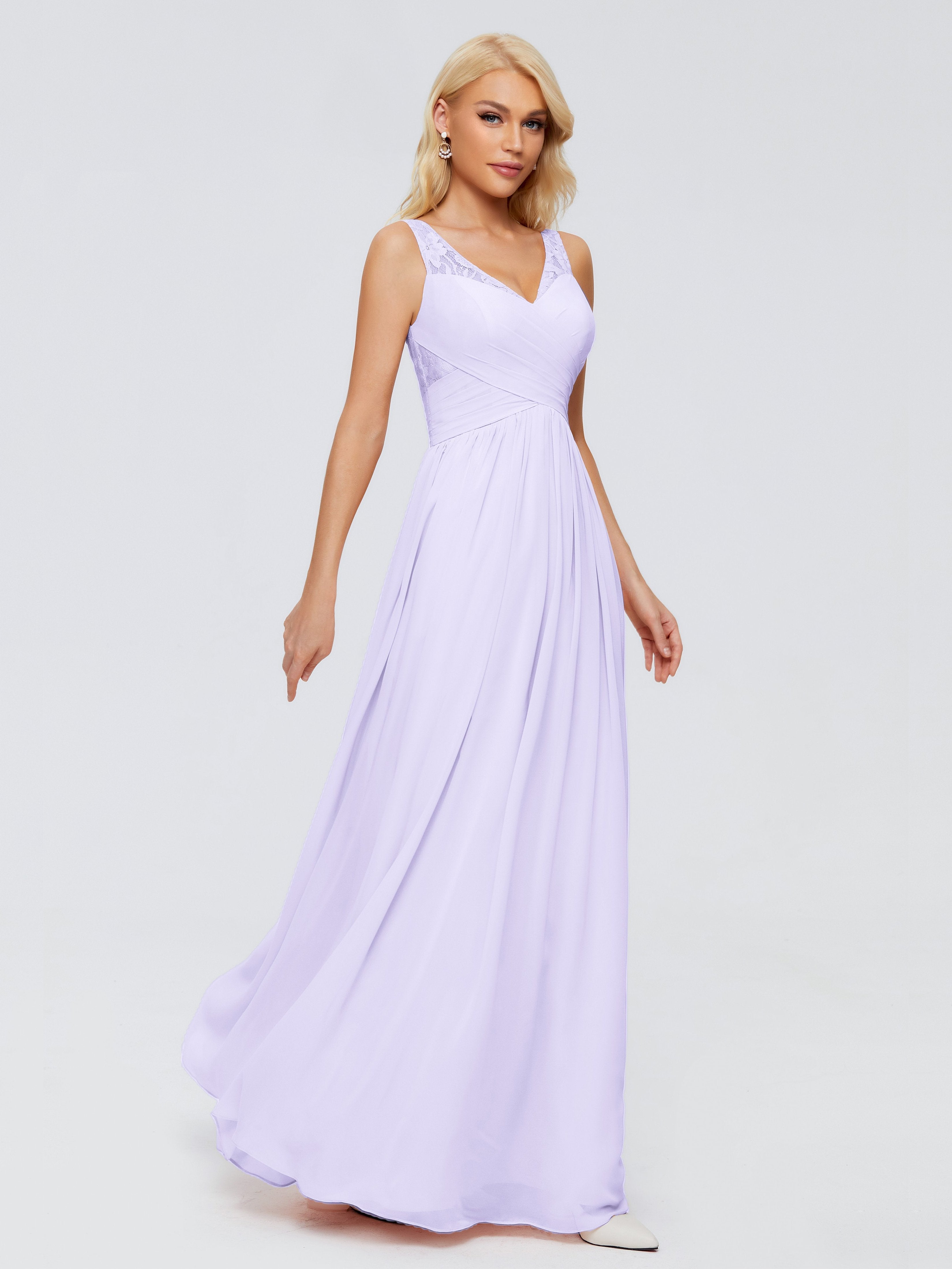 Kayla Straps Lace Chiffon Bridesmaid Dresses