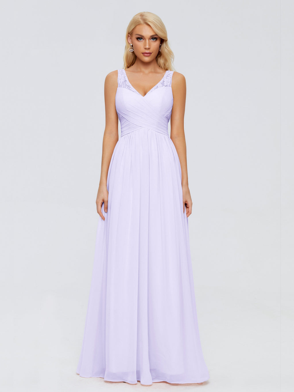 Kayla Straps Lace Chiffon Bridesmaid Dresses