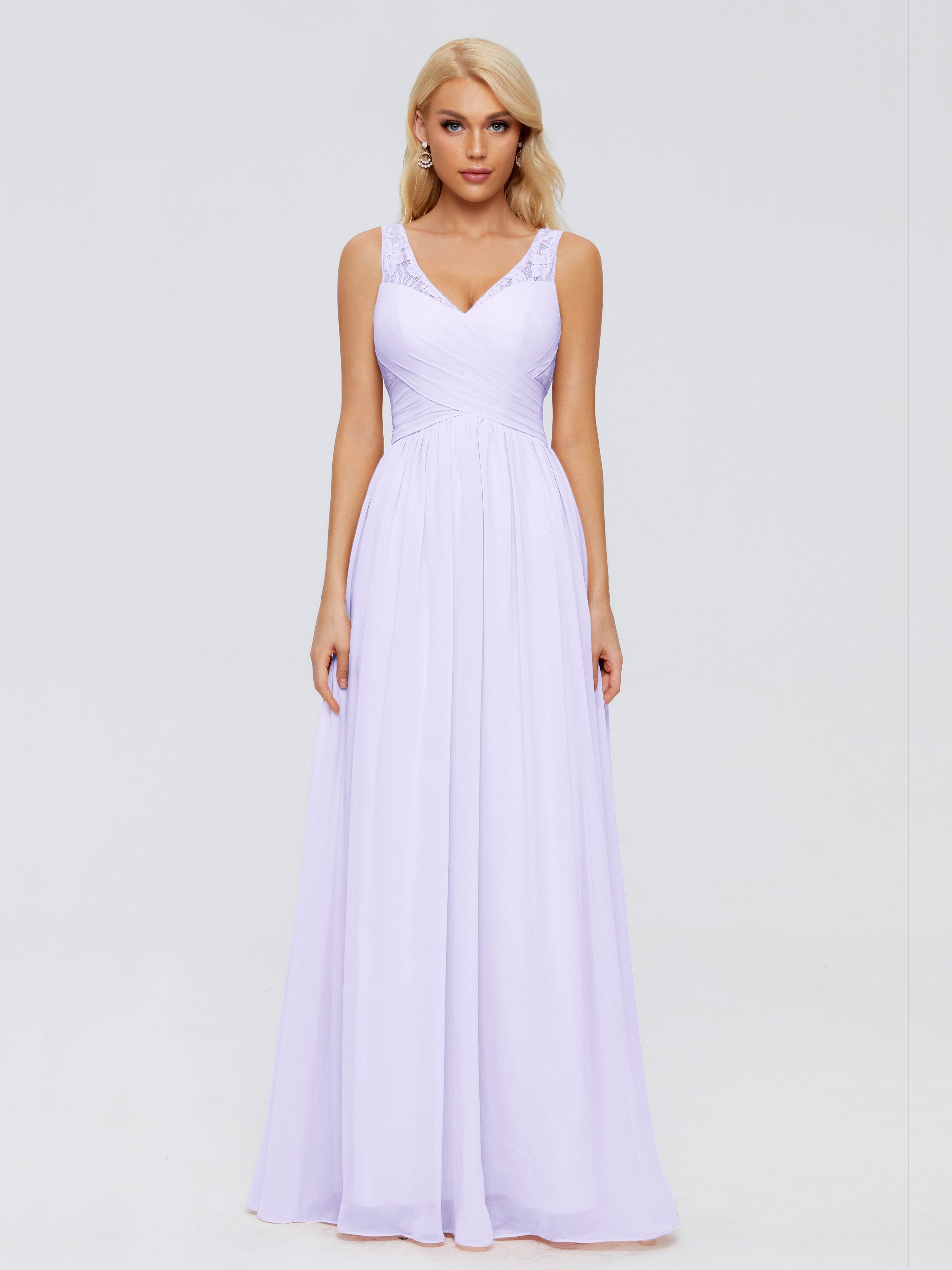 Kayla Straps Lace Chiffon Bridesmaid Dresses