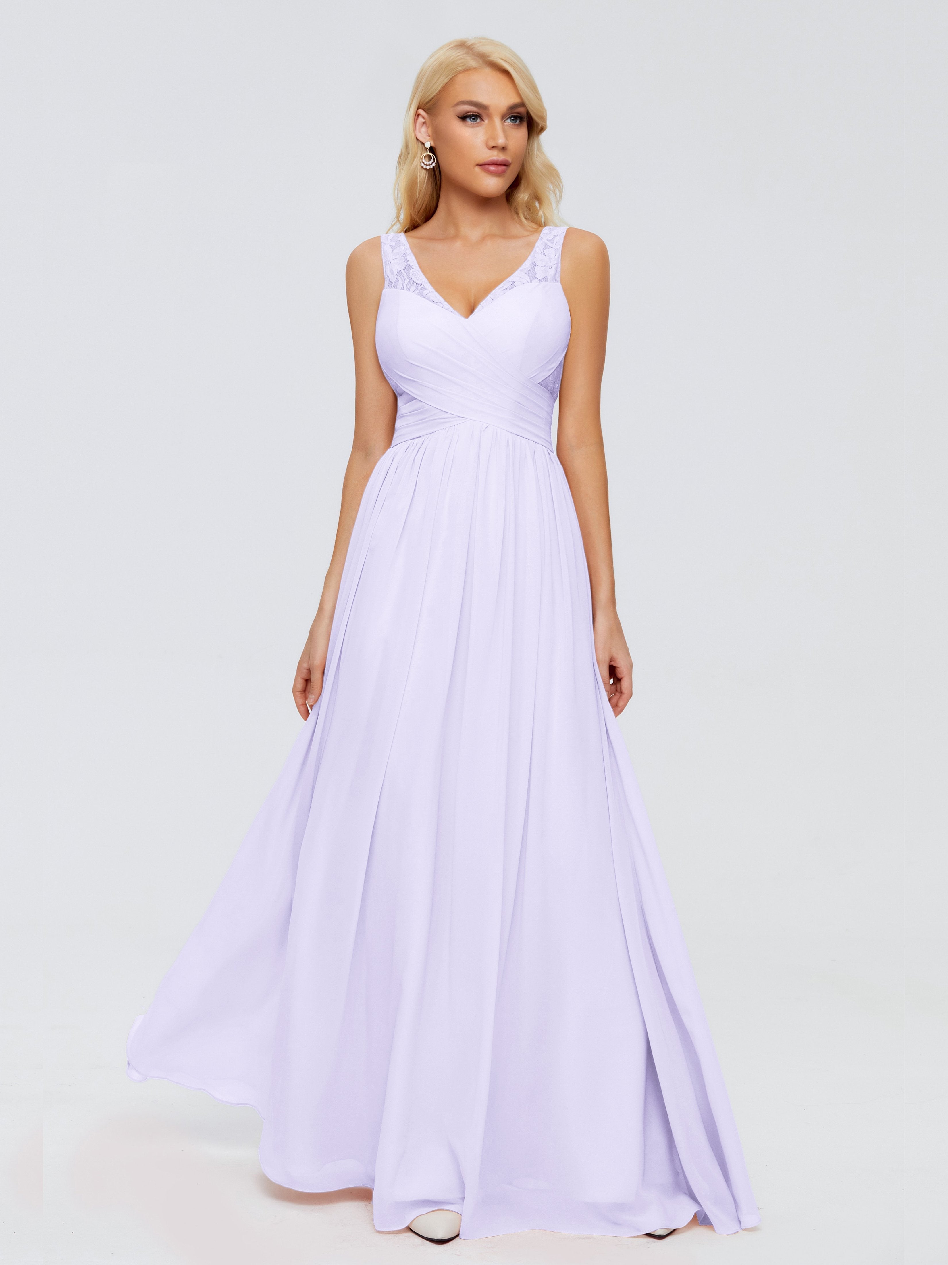 Kayla Straps Lace Chiffon Bridesmaid Dresses