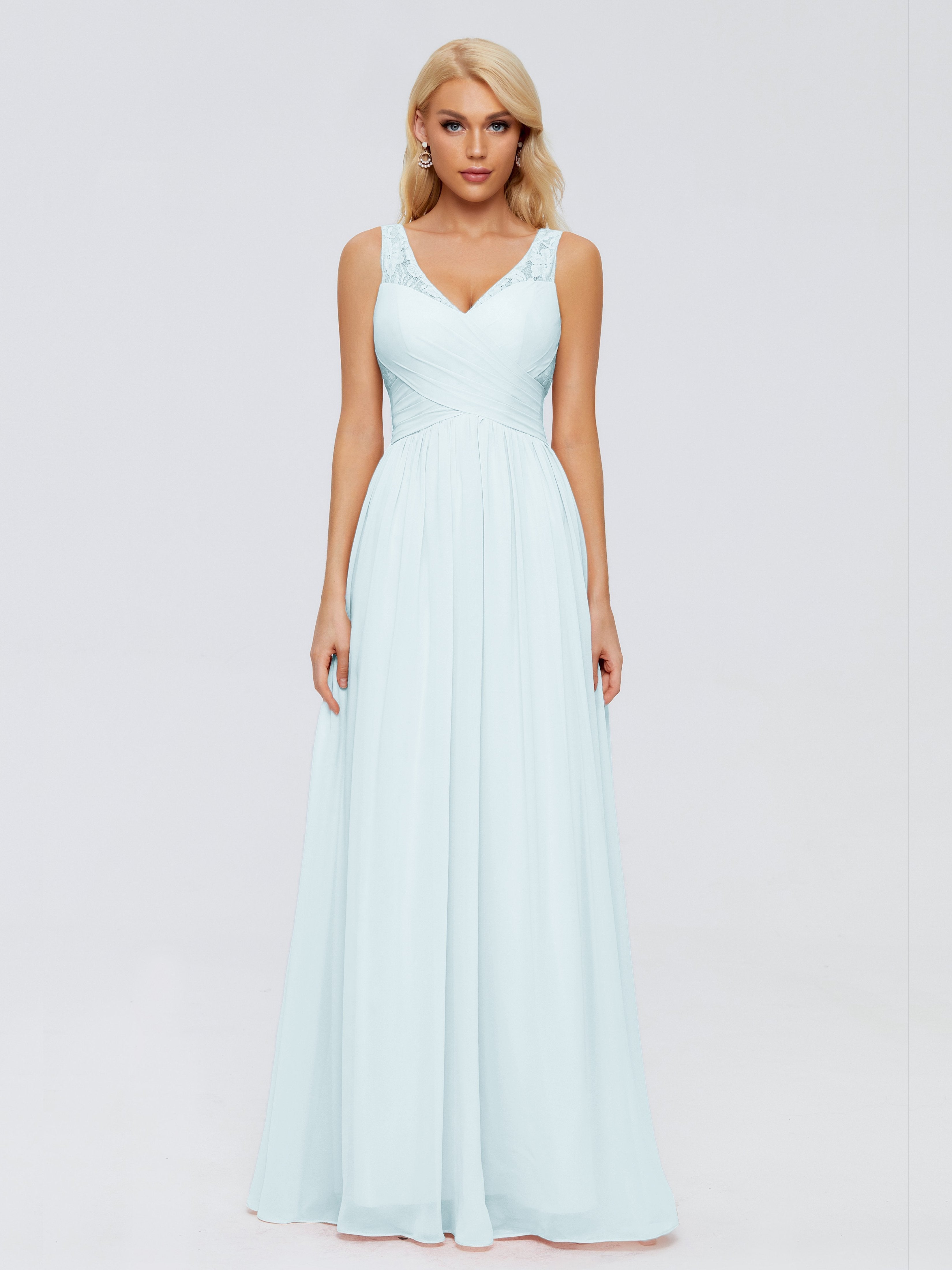 Kayla Straps Lace Chiffon Bridesmaid Dresses