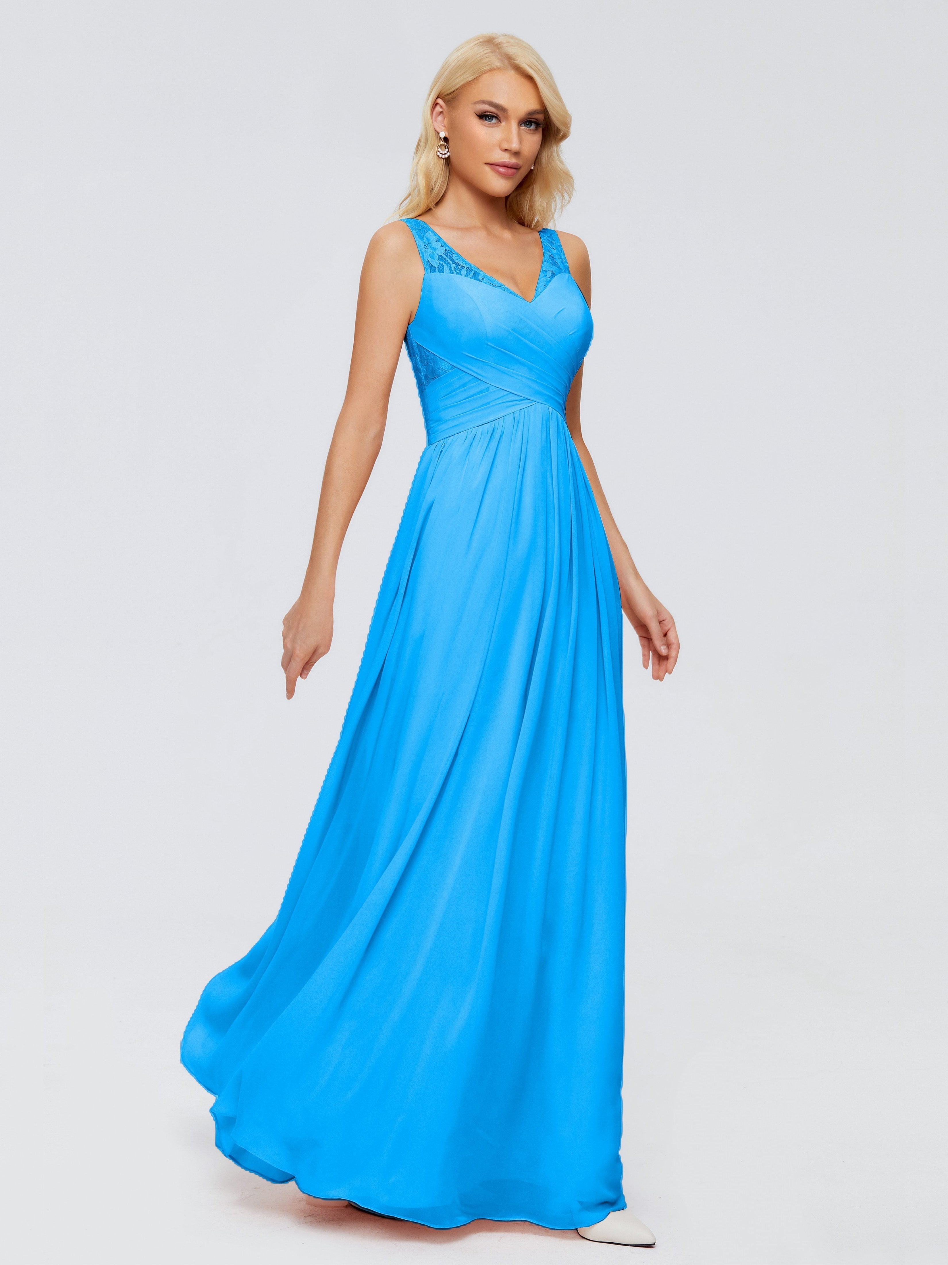 Kayla Straps Lace Chiffon Bridesmaid Dresses