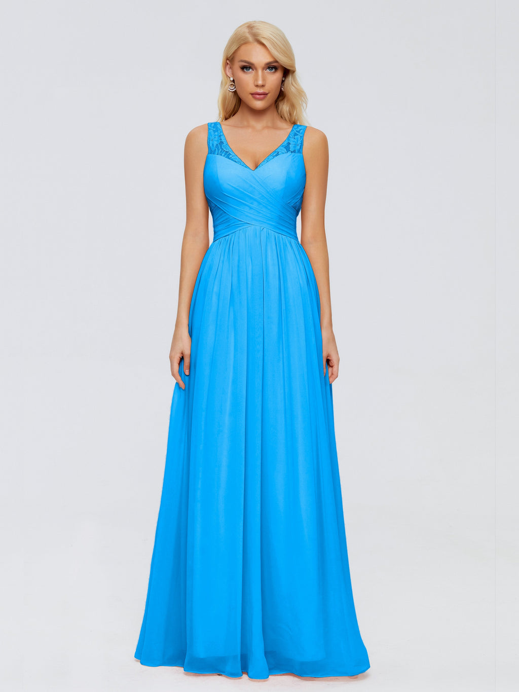 Kayla Straps Lace Chiffon Bridesmaid Dresses