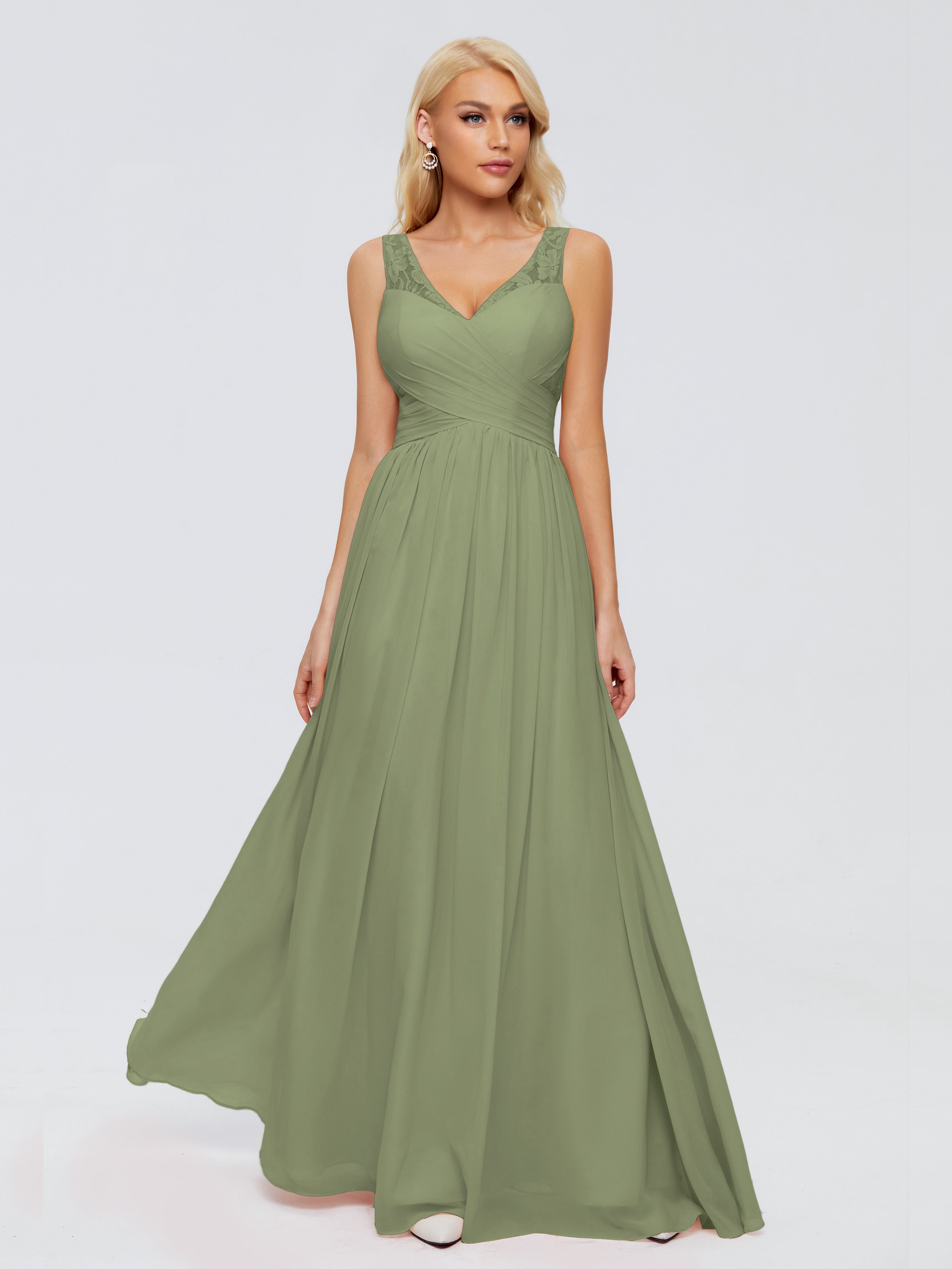 Kayla Straps Lace Chiffon Bridesmaid Dresses