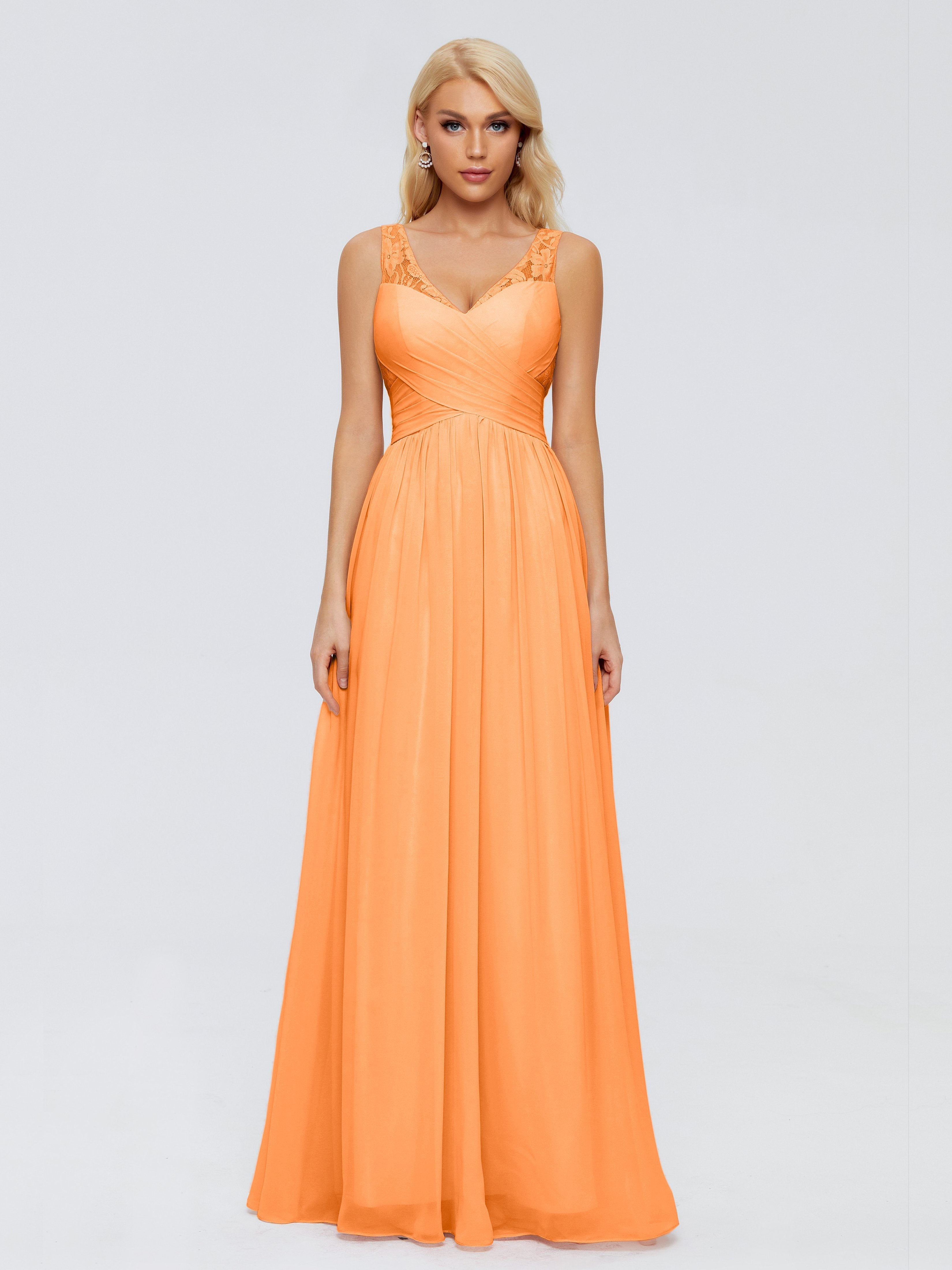 Kayla Straps Lace Chiffon Bridesmaid Dresses