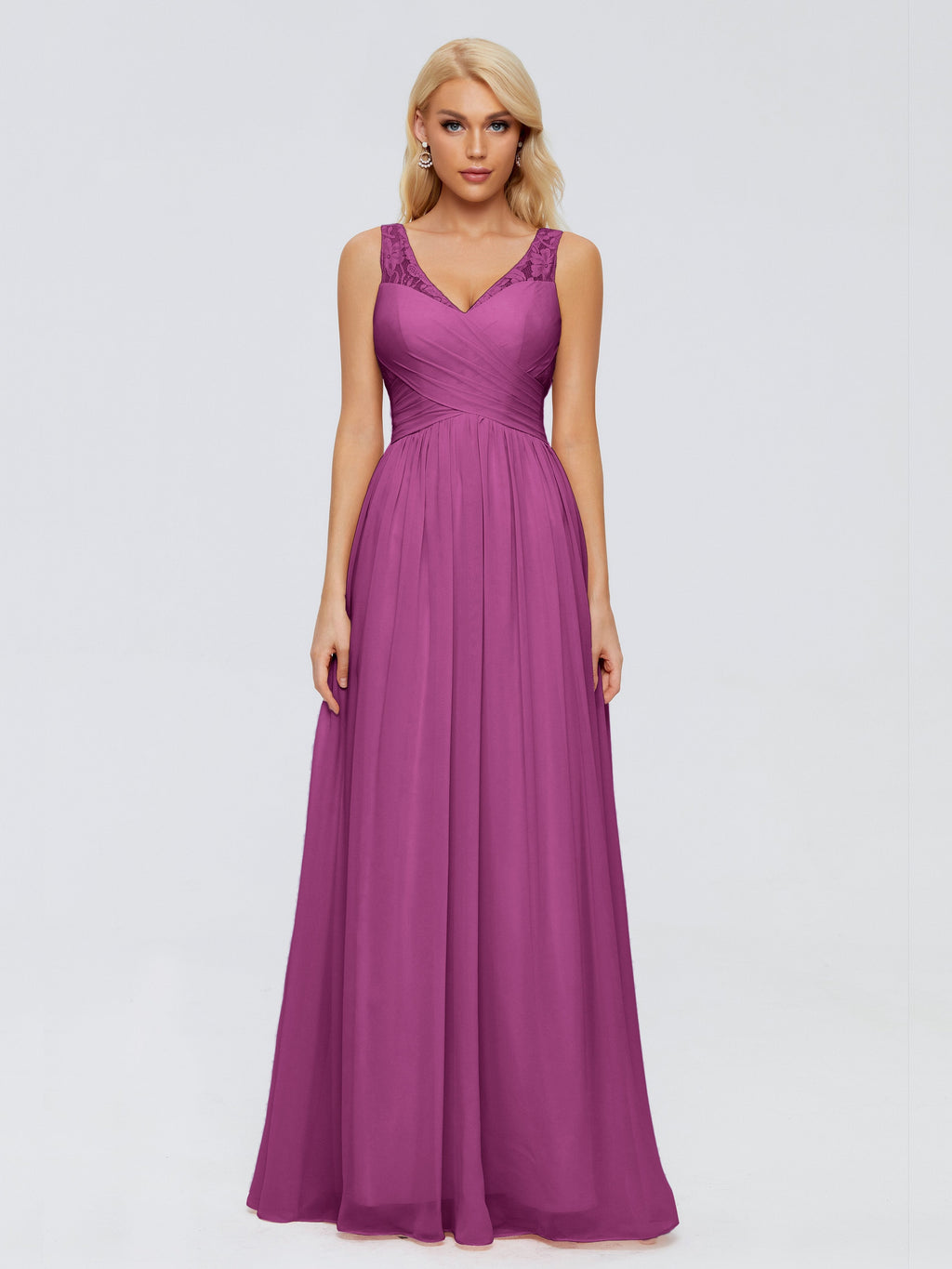 Kayla Straps Lace Chiffon Bridesmaid Dresses