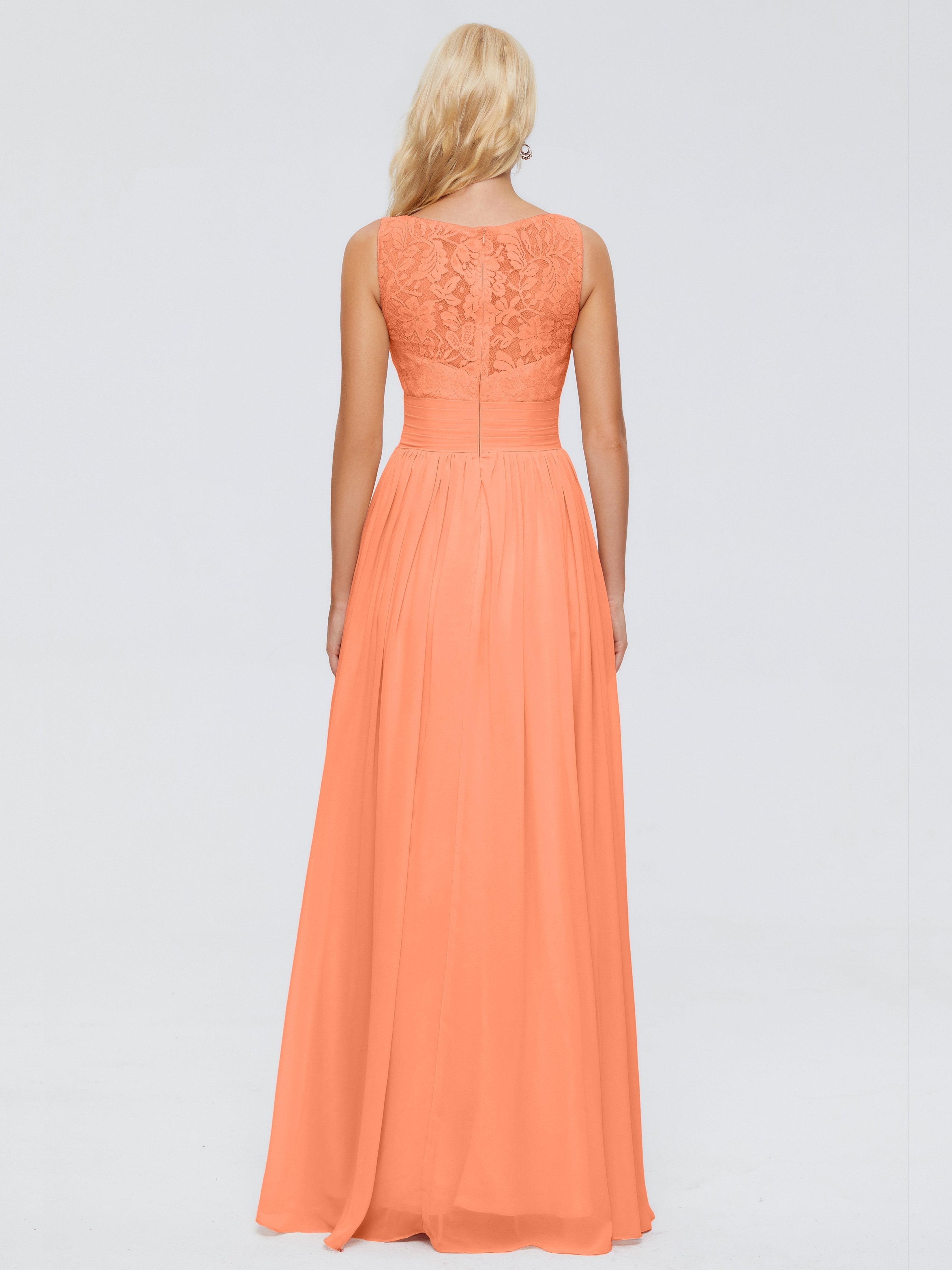 Kayla Straps Lace Chiffon Bridesmaid Dresses