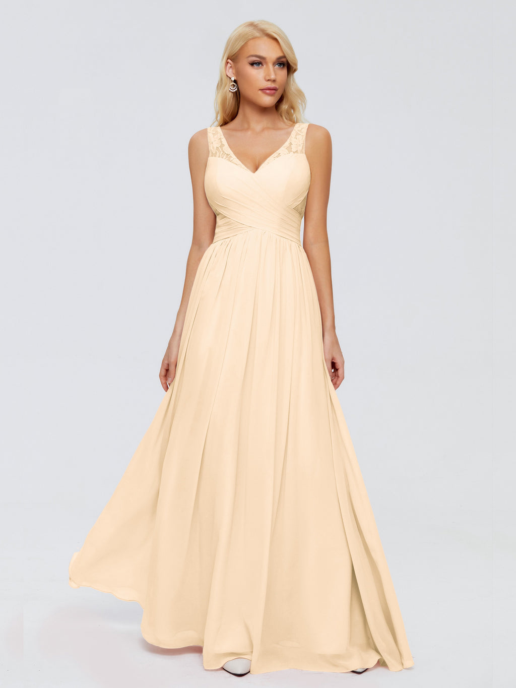Kayla Straps Lace Chiffon Bridesmaid Dresses