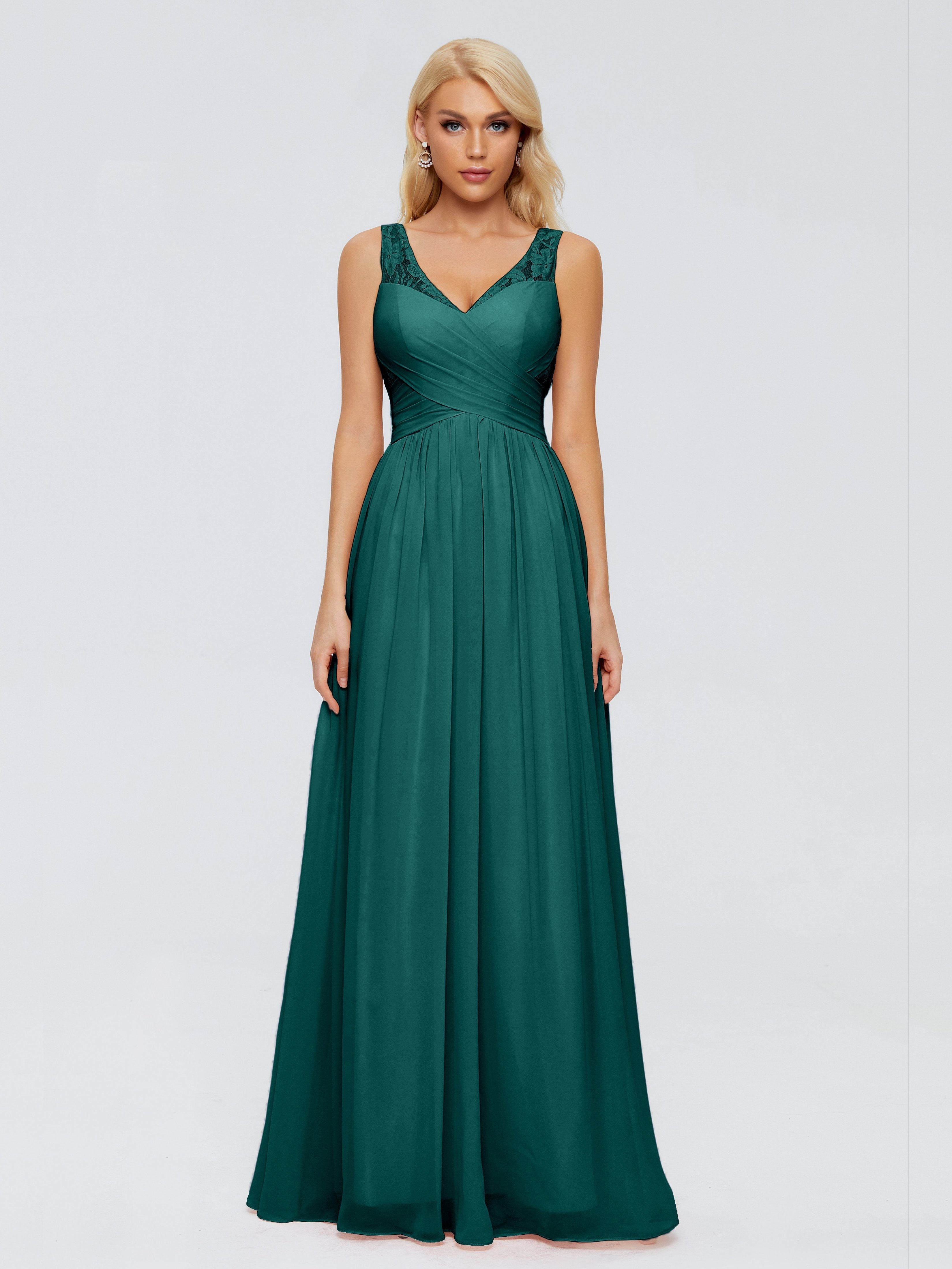 Kayla Straps Lace Chiffon Bridesmaid Dresses