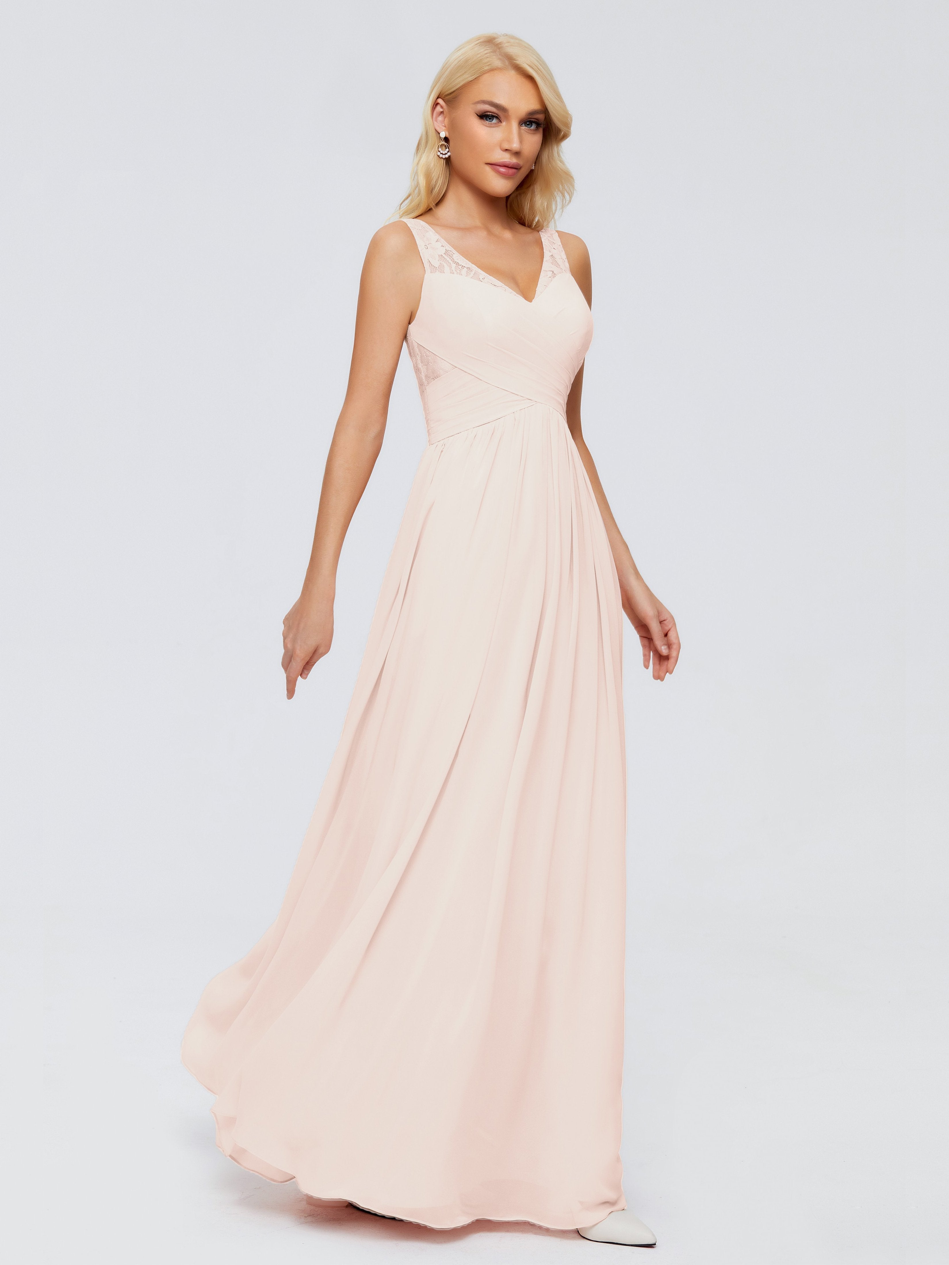 Kayla Straps Lace Chiffon Bridesmaid Dresses