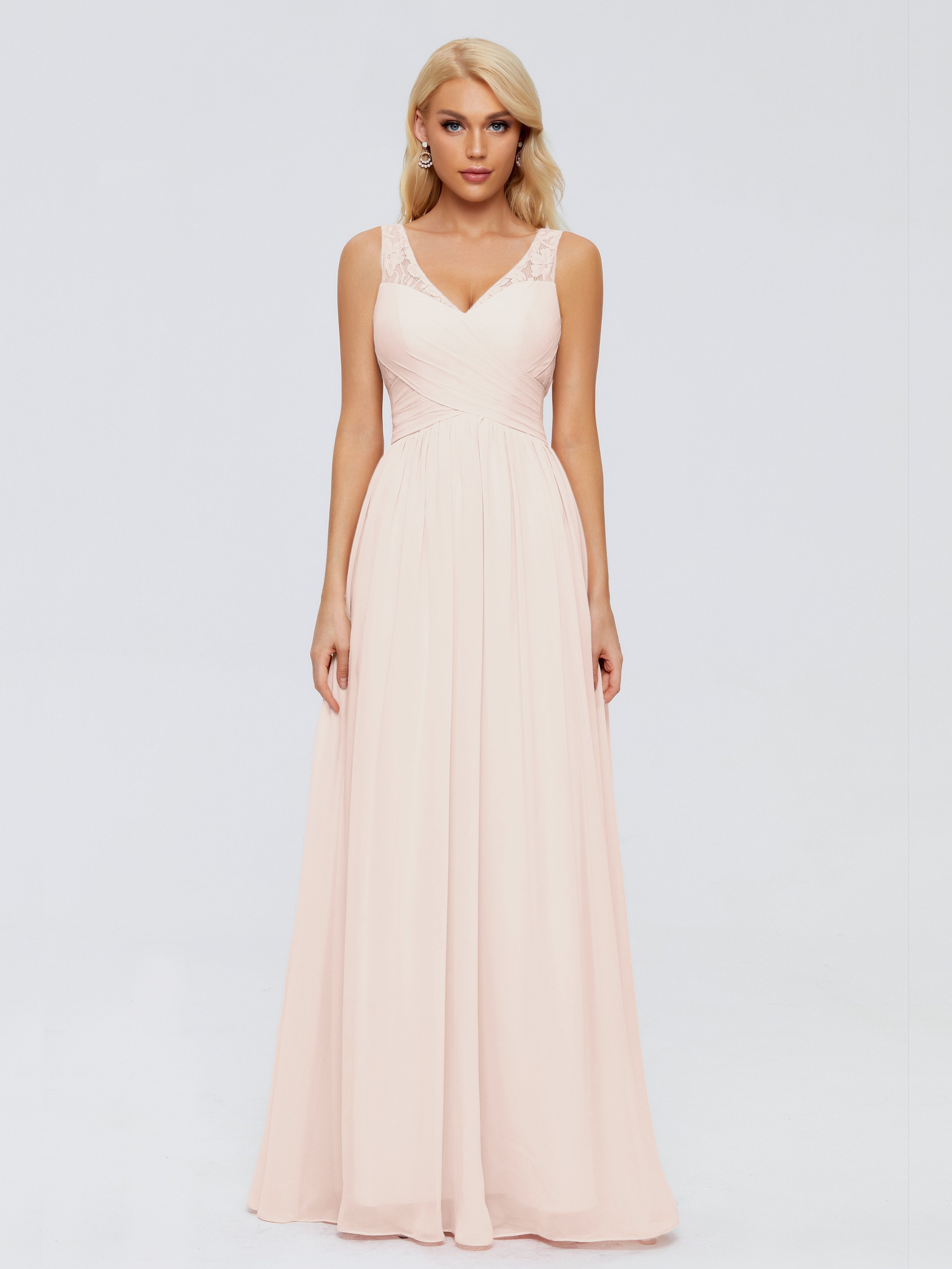 Kayla Straps Lace Chiffon Bridesmaid Dresses