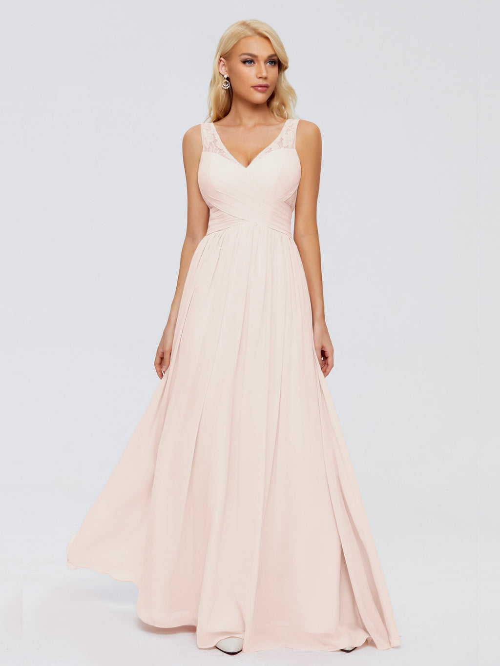 Kayla Straps Lace Chiffon Bridesmaid Dresses
