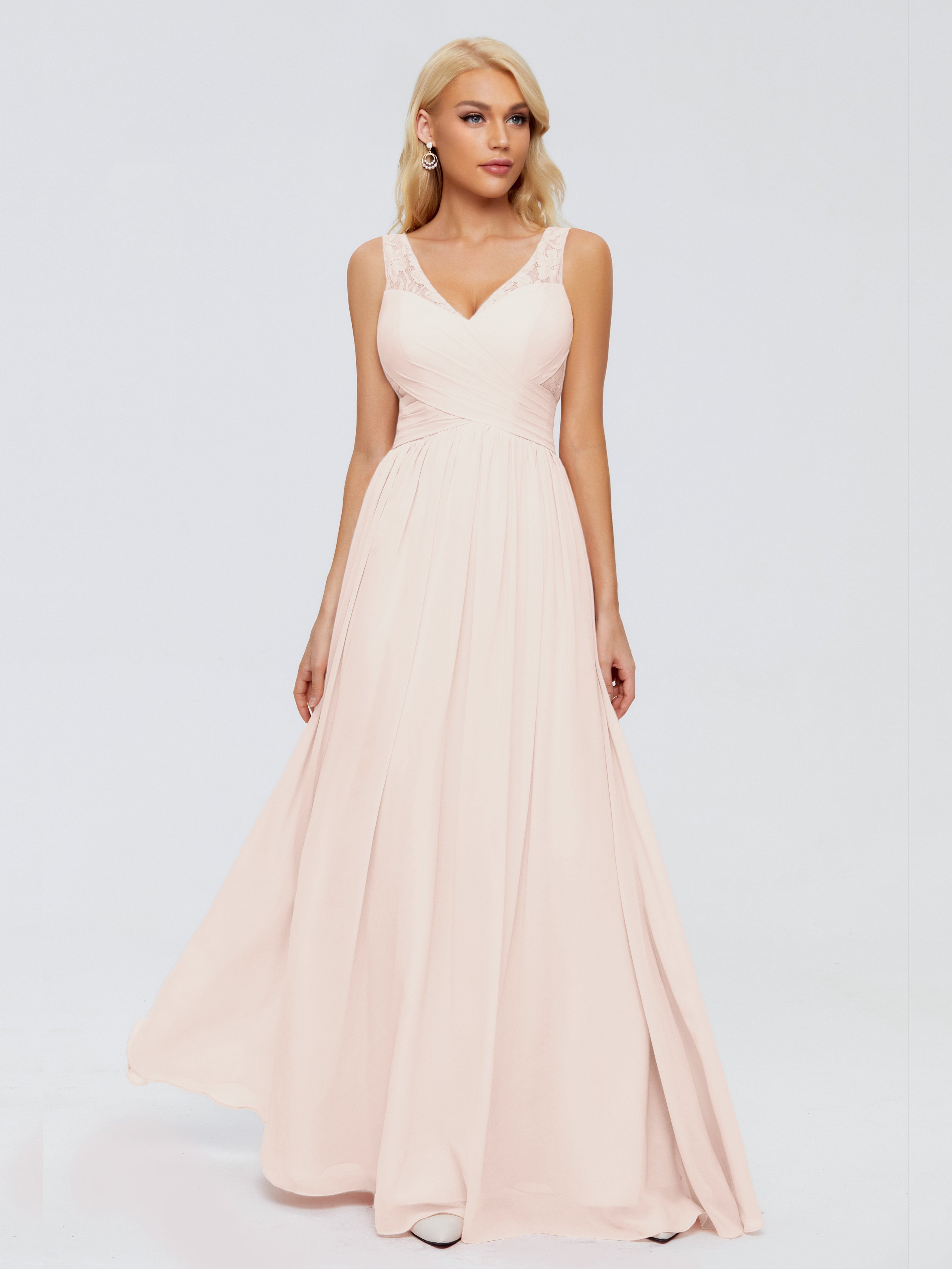 Kayla Straps Lace Chiffon Bridesmaid Dresses