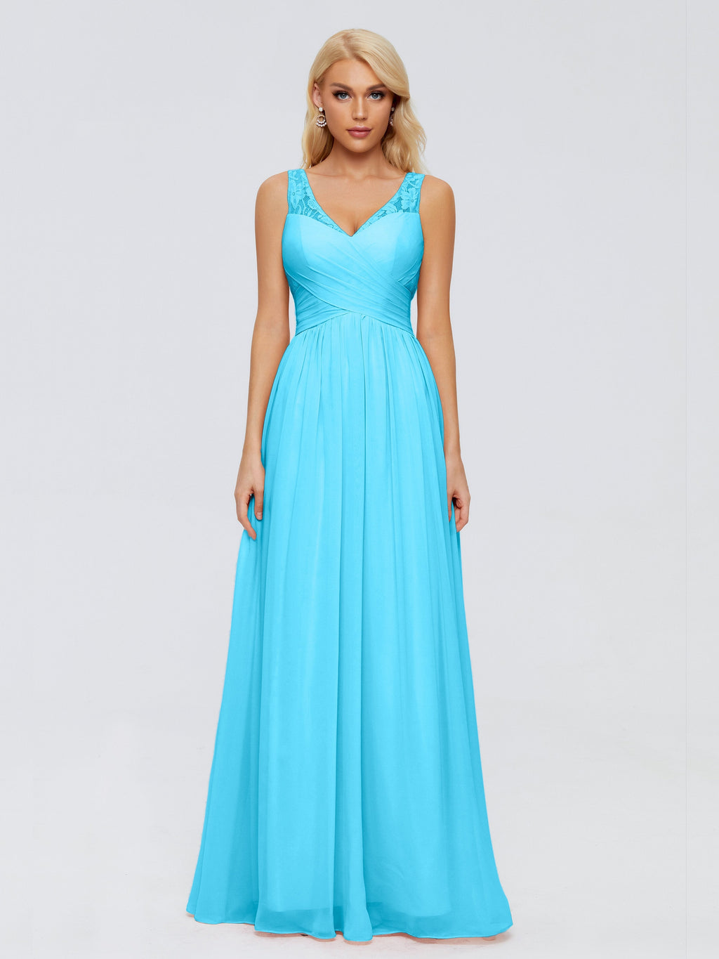 Kayla Straps Lace Chiffon Bridesmaid Dresses