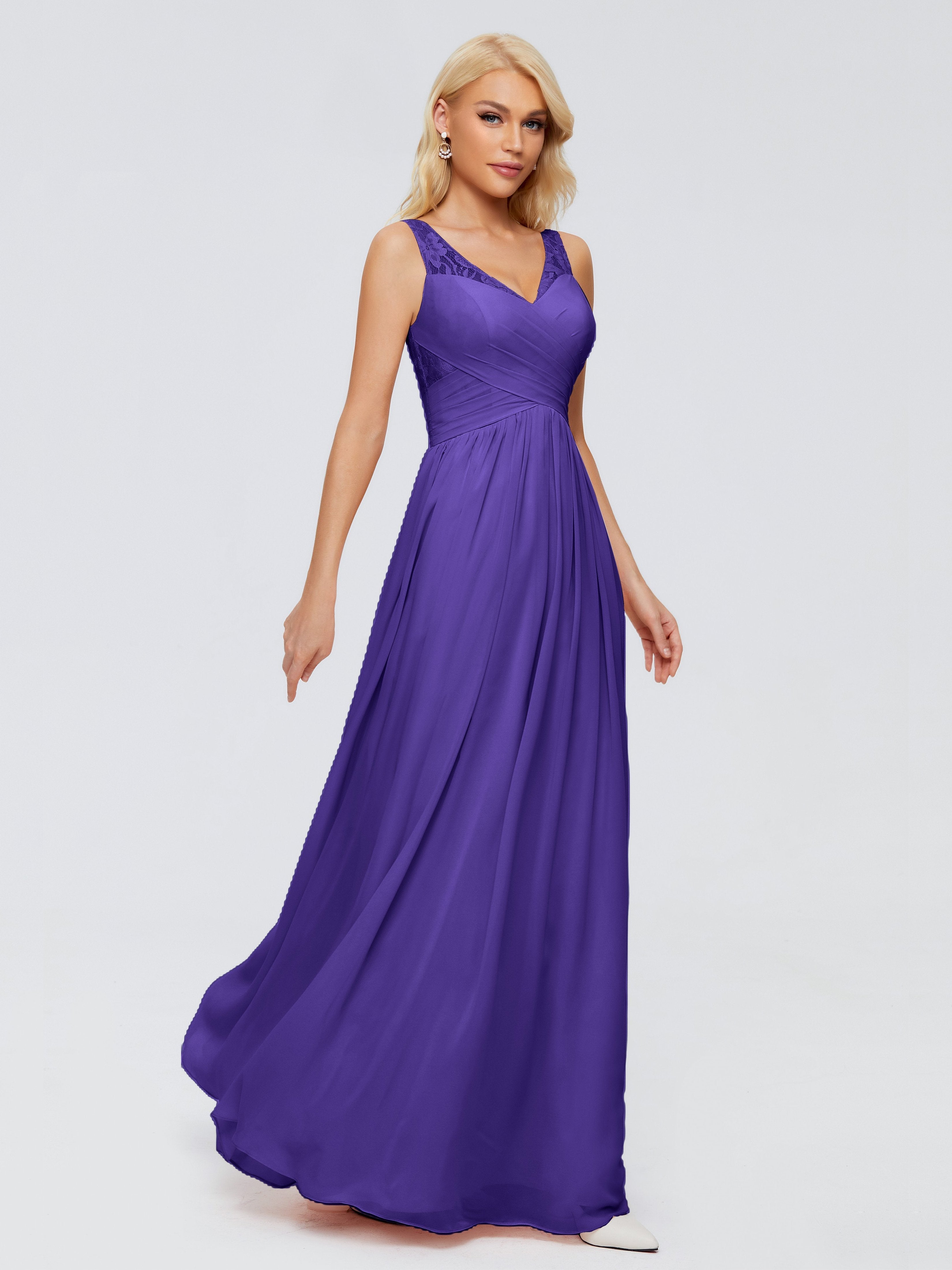 Kayla Straps Lace Chiffon Bridesmaid Dresses