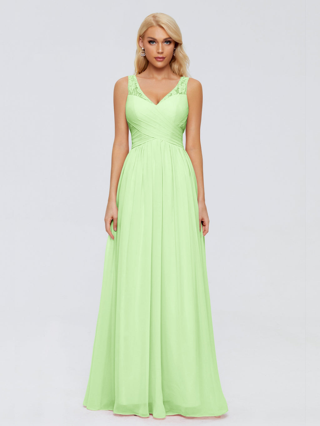 Kayla Straps Lace Chiffon Bridesmaid Dresses