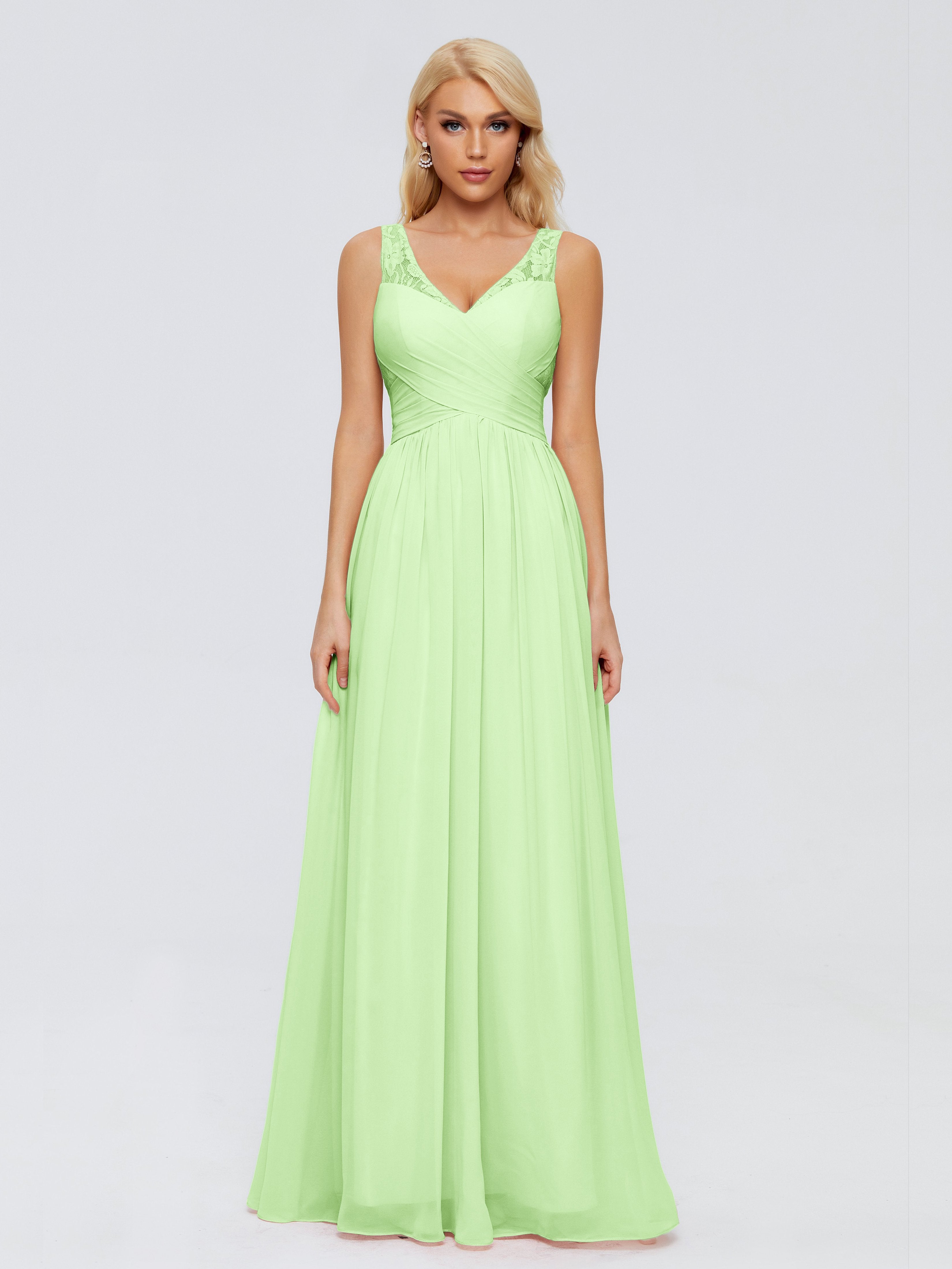Kayla Straps Lace Chiffon Bridesmaid Dresses