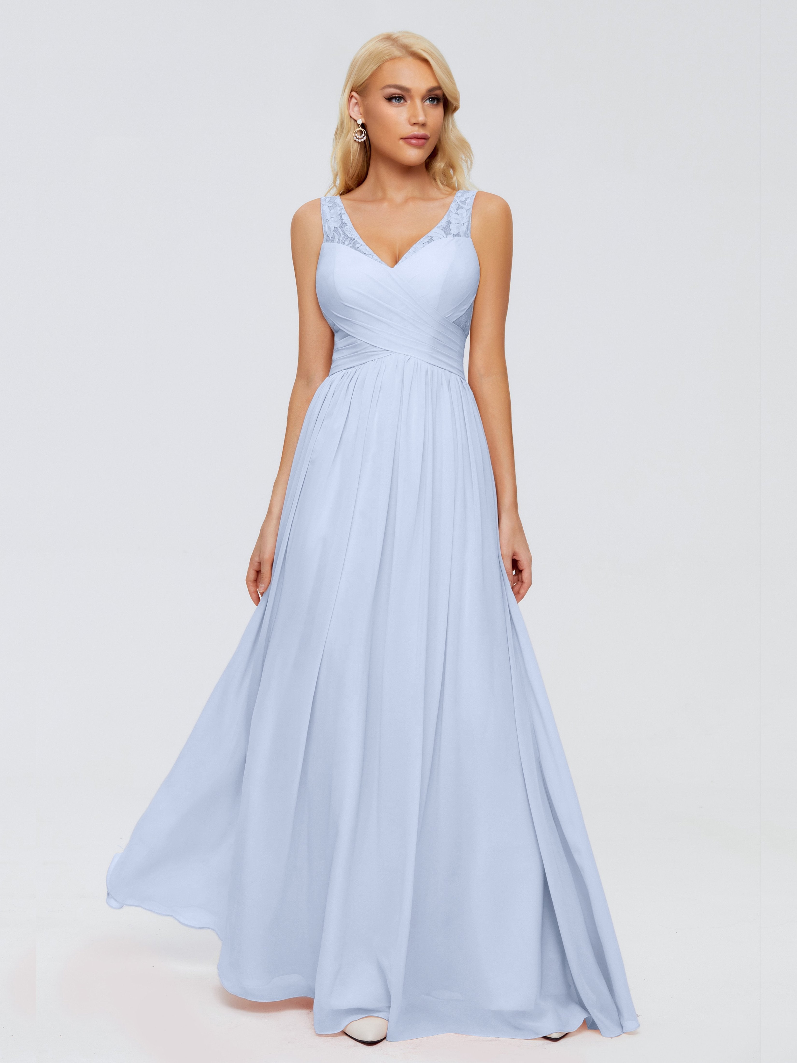 Kayla Straps Lace Chiffon Bridesmaid Dresses