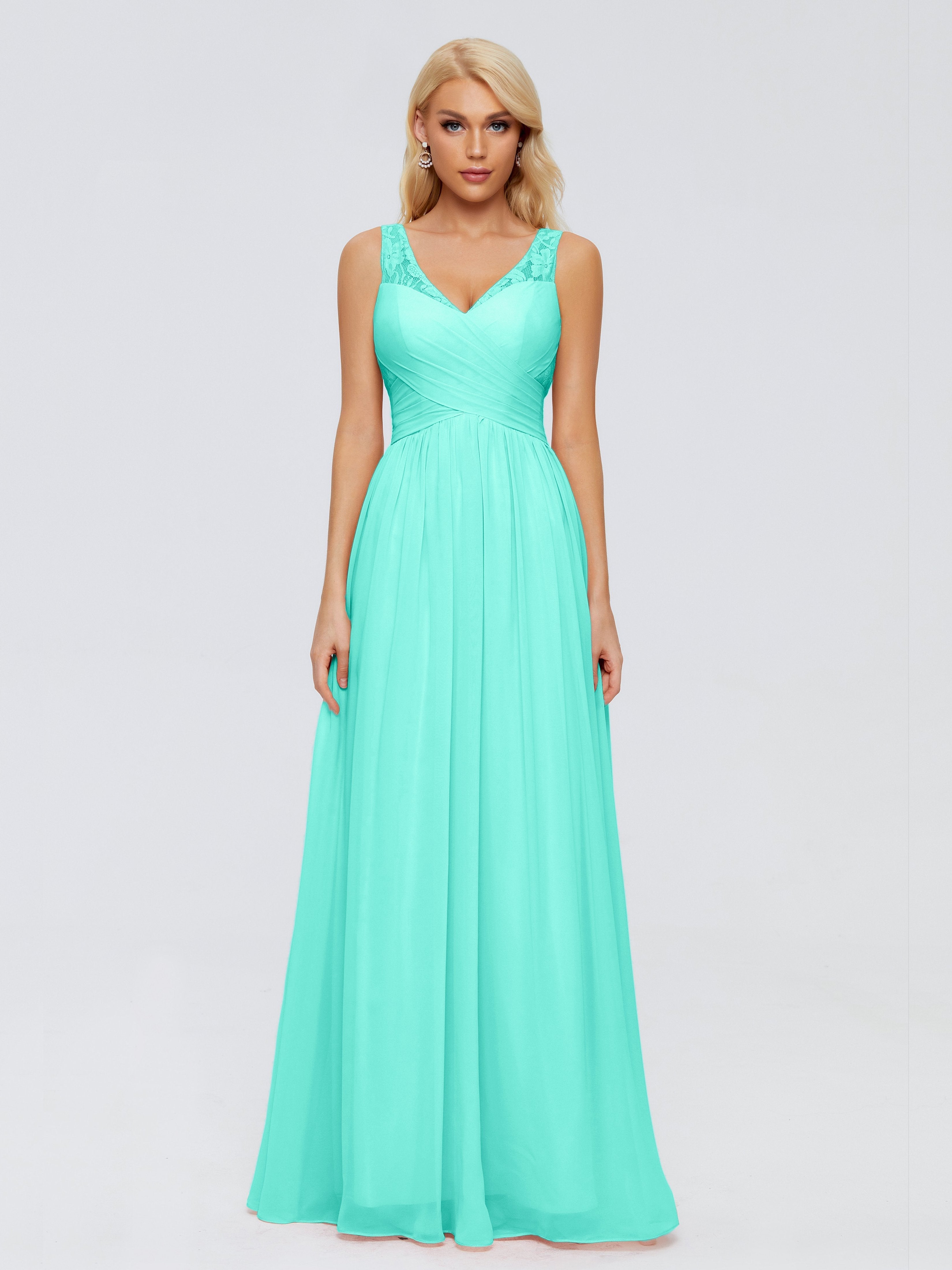 Kayla Straps Lace Chiffon Bridesmaid Dresses