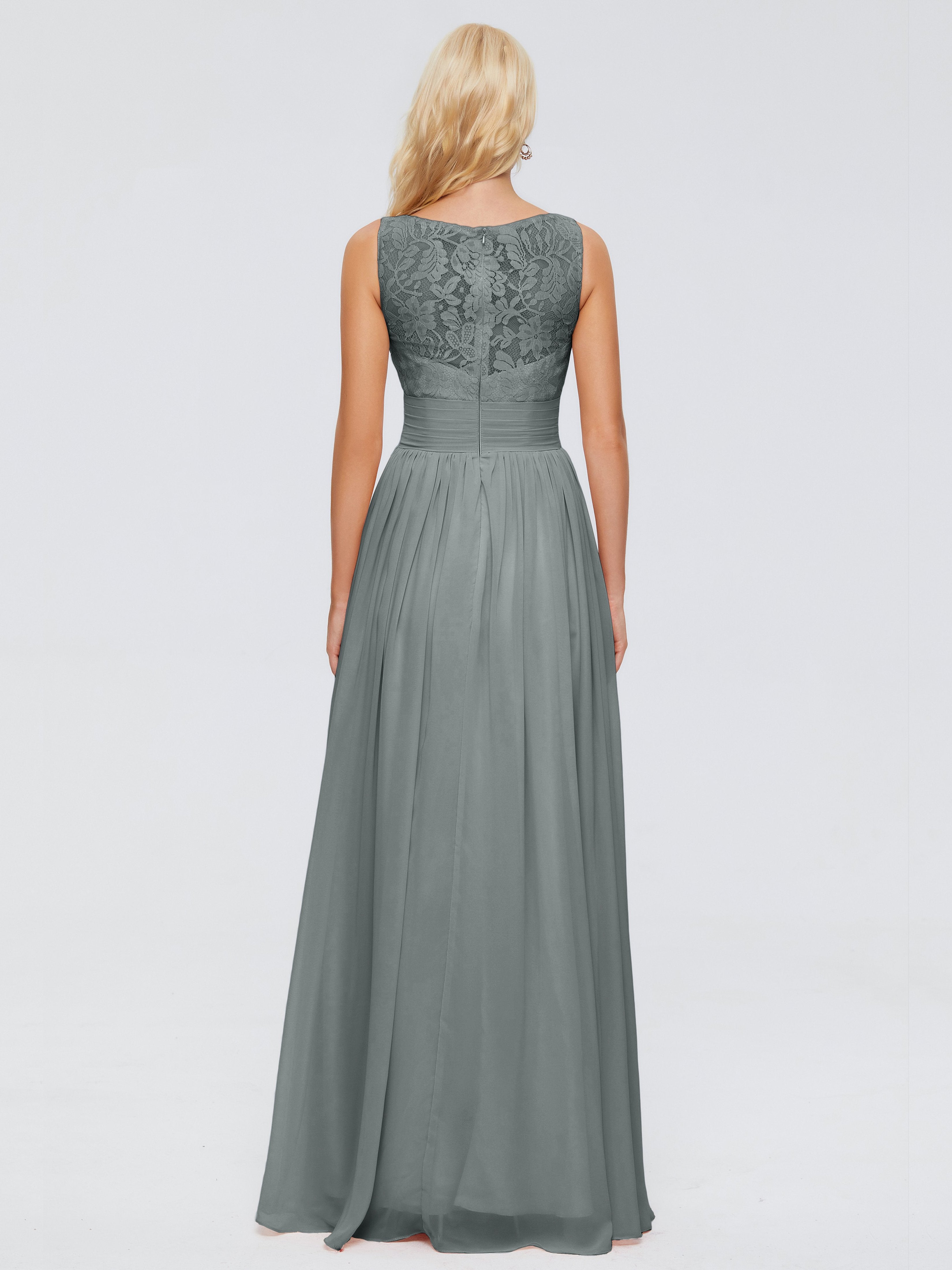 Kayla Straps Lace Chiffon Bridesmaid Dresses